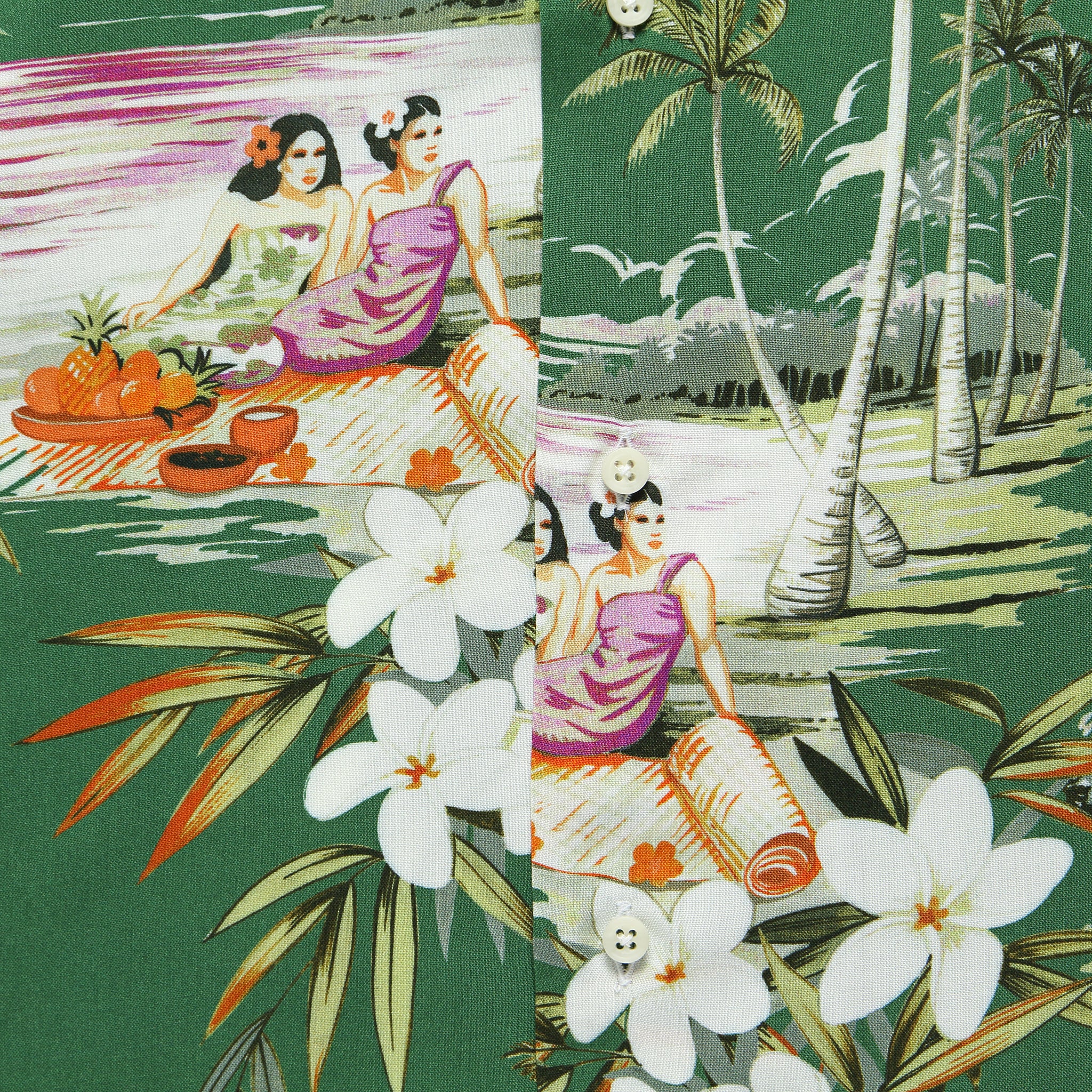 Aloha Print Shirt - Green - Image 3