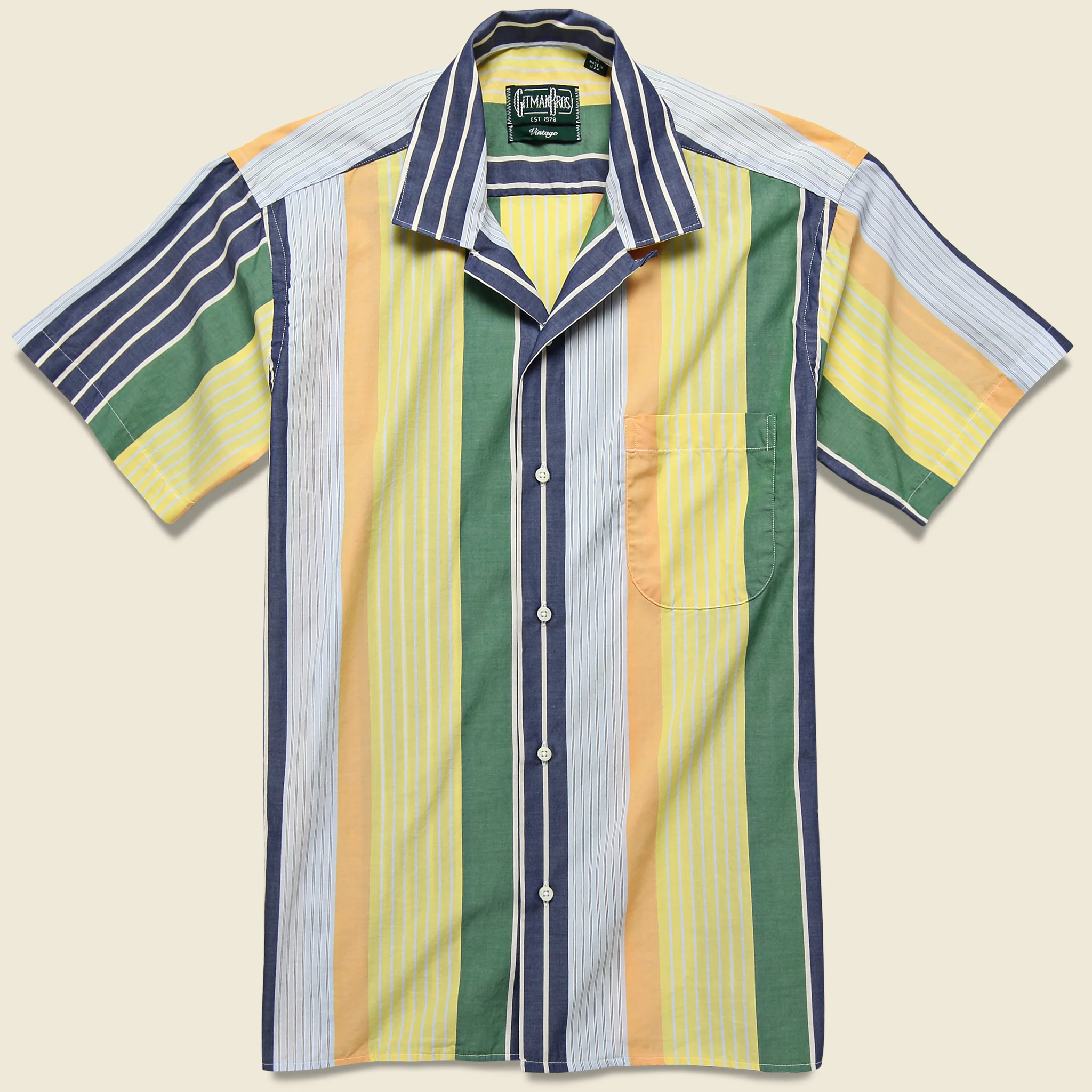 Awning Stripe Camp Shirt - Multi