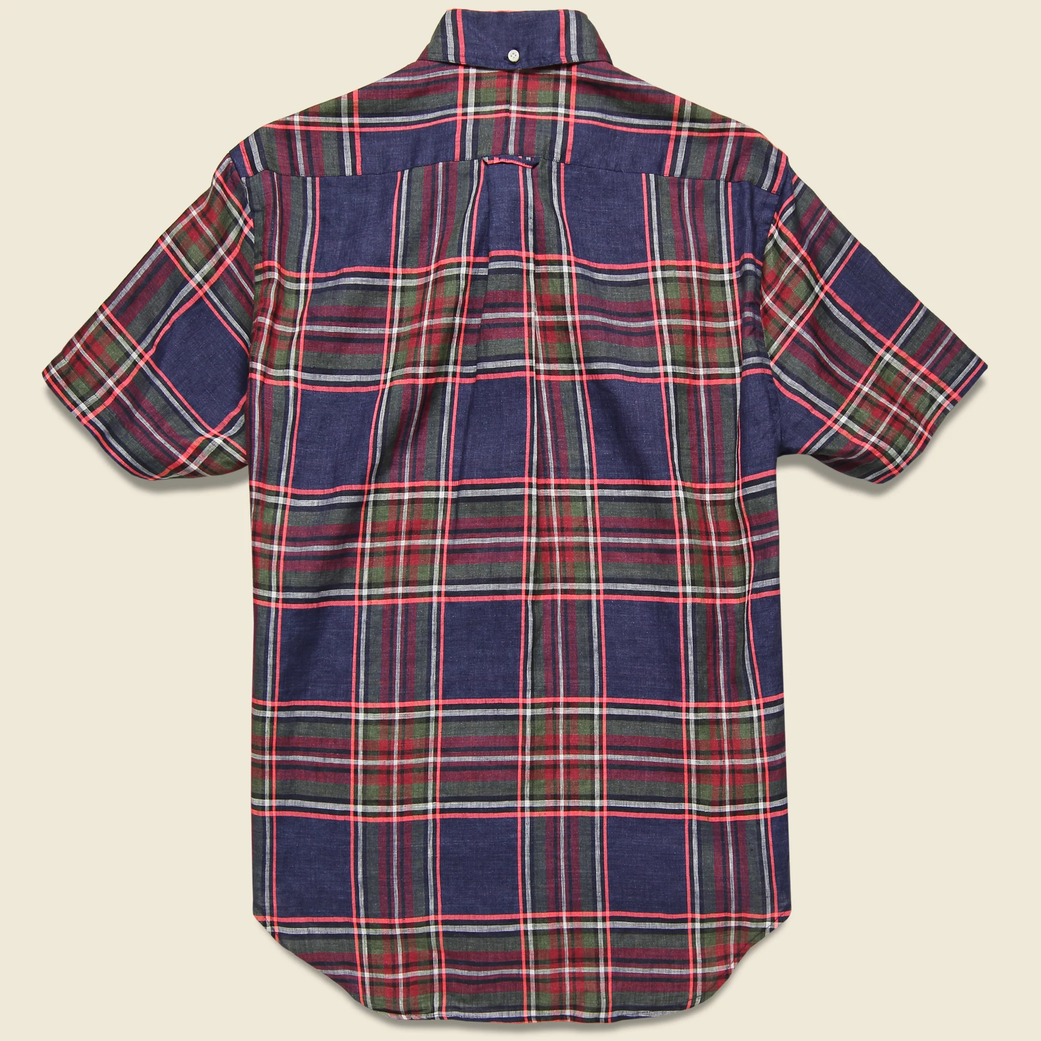 Archive Madras Oxford Shirt - Navy - Image 2