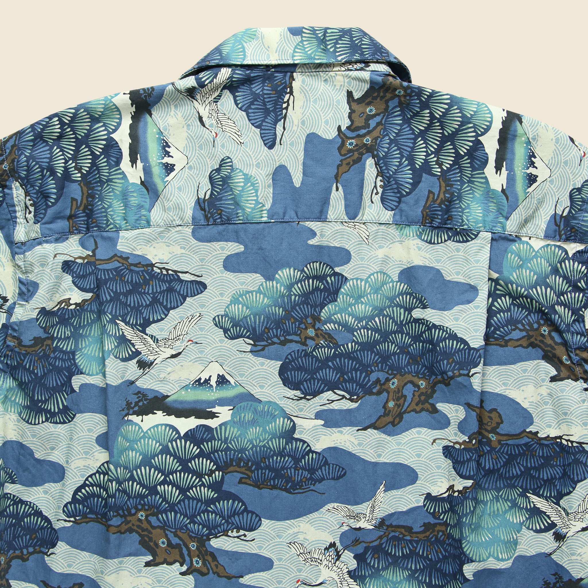 Fuji Crane Shirt - Navy - Image 2