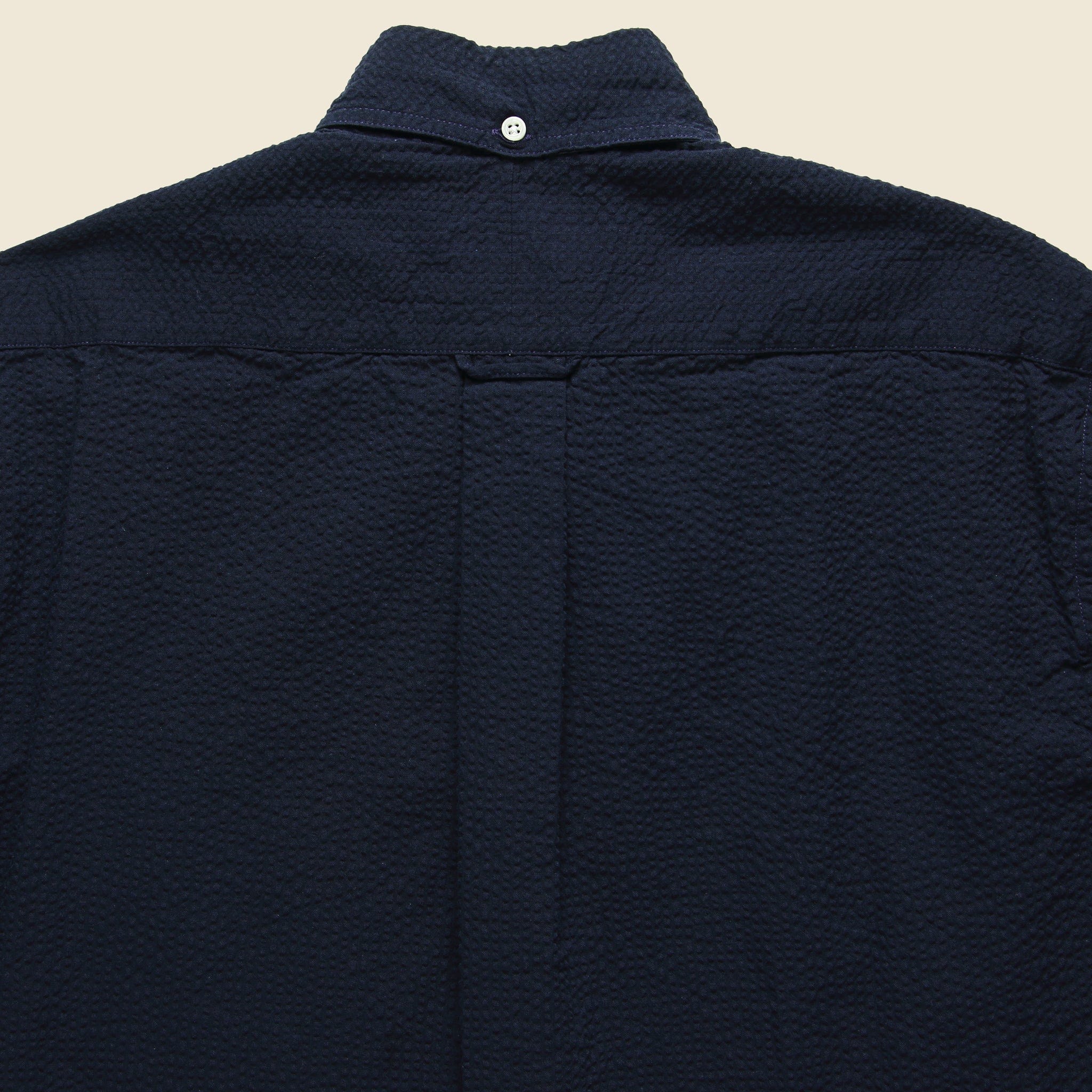 Seersucker Shirt - Navy - Image 2