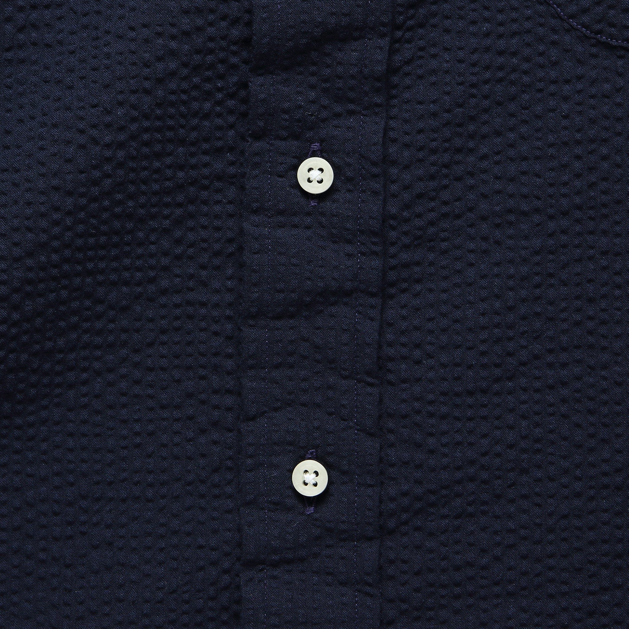 Seersucker Shirt - Navy - Image 3