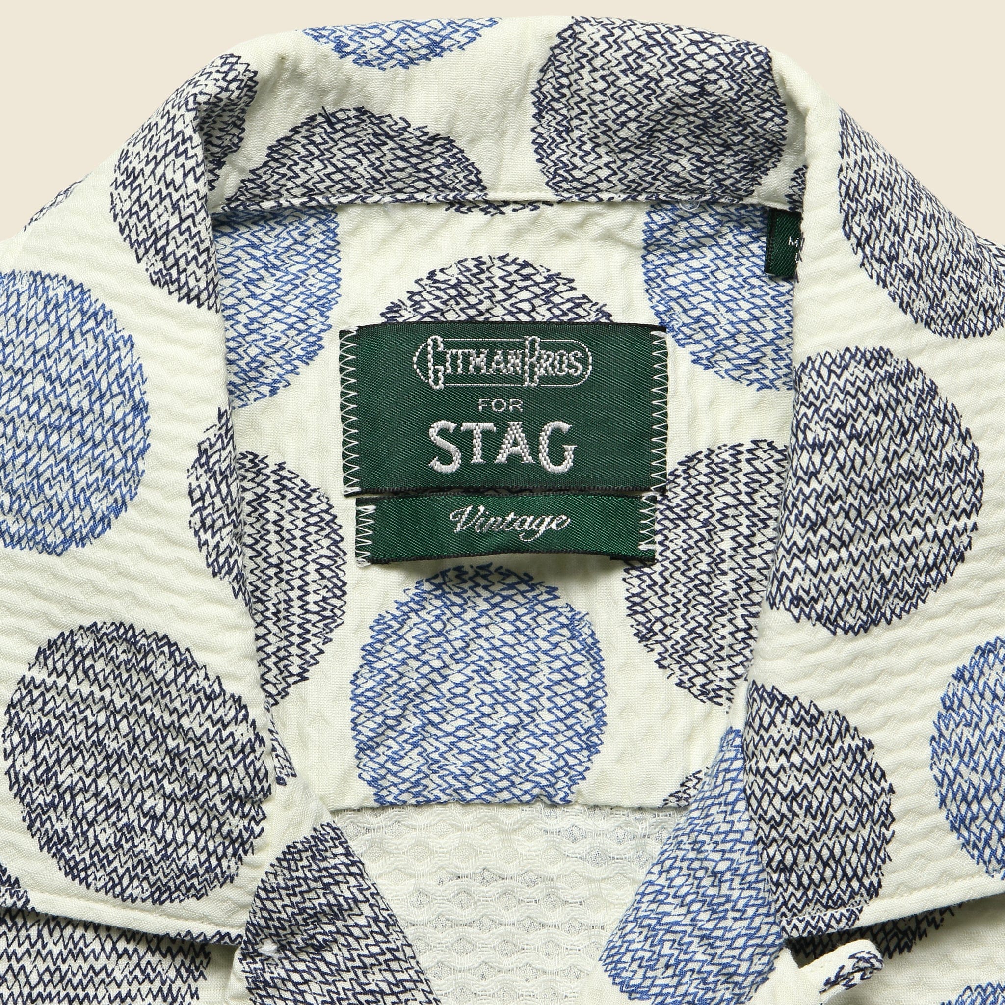 Zig Zag Dot Shirt - White/Blue - Image 3