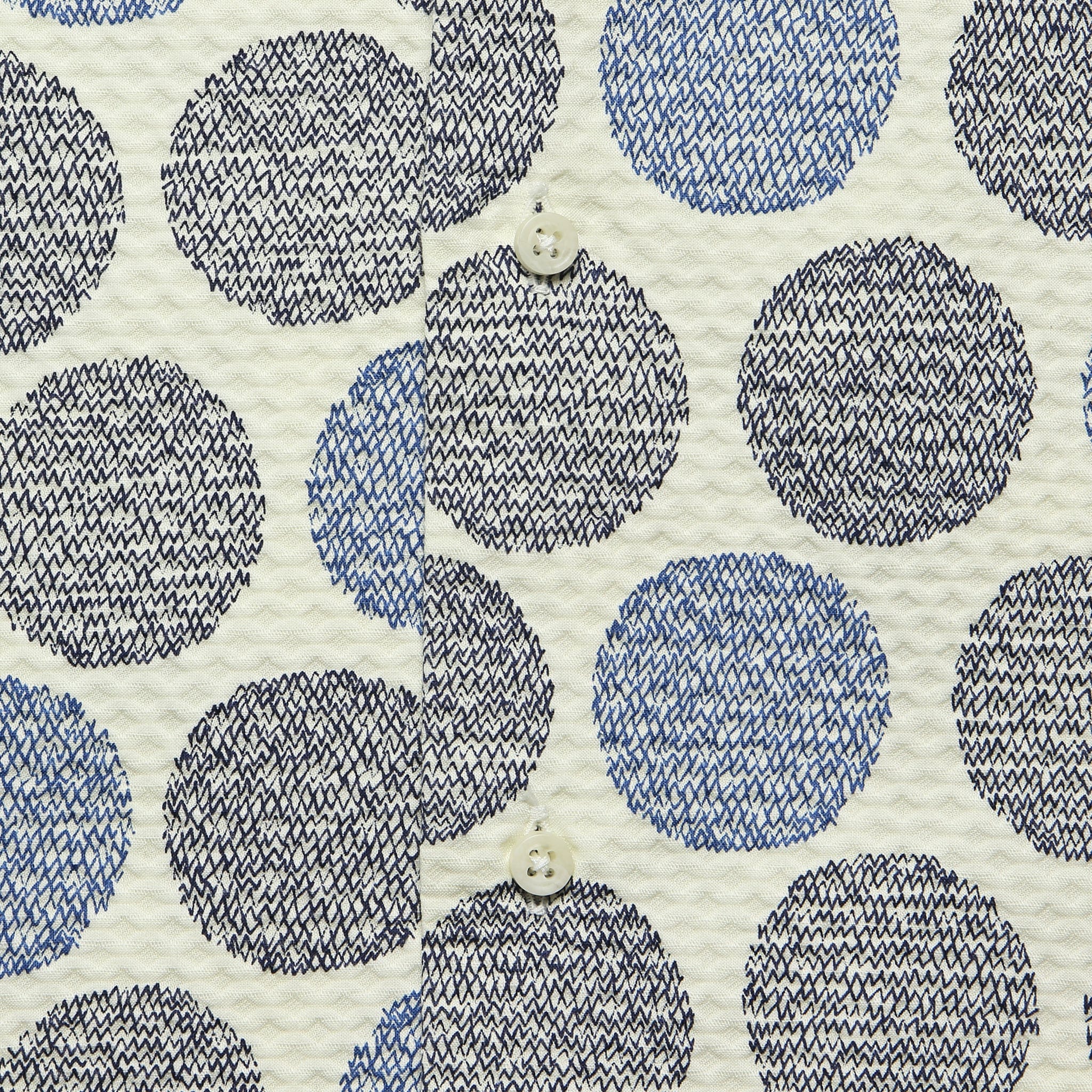 Zig Zag Dot Shirt - White/Blue - Image 4