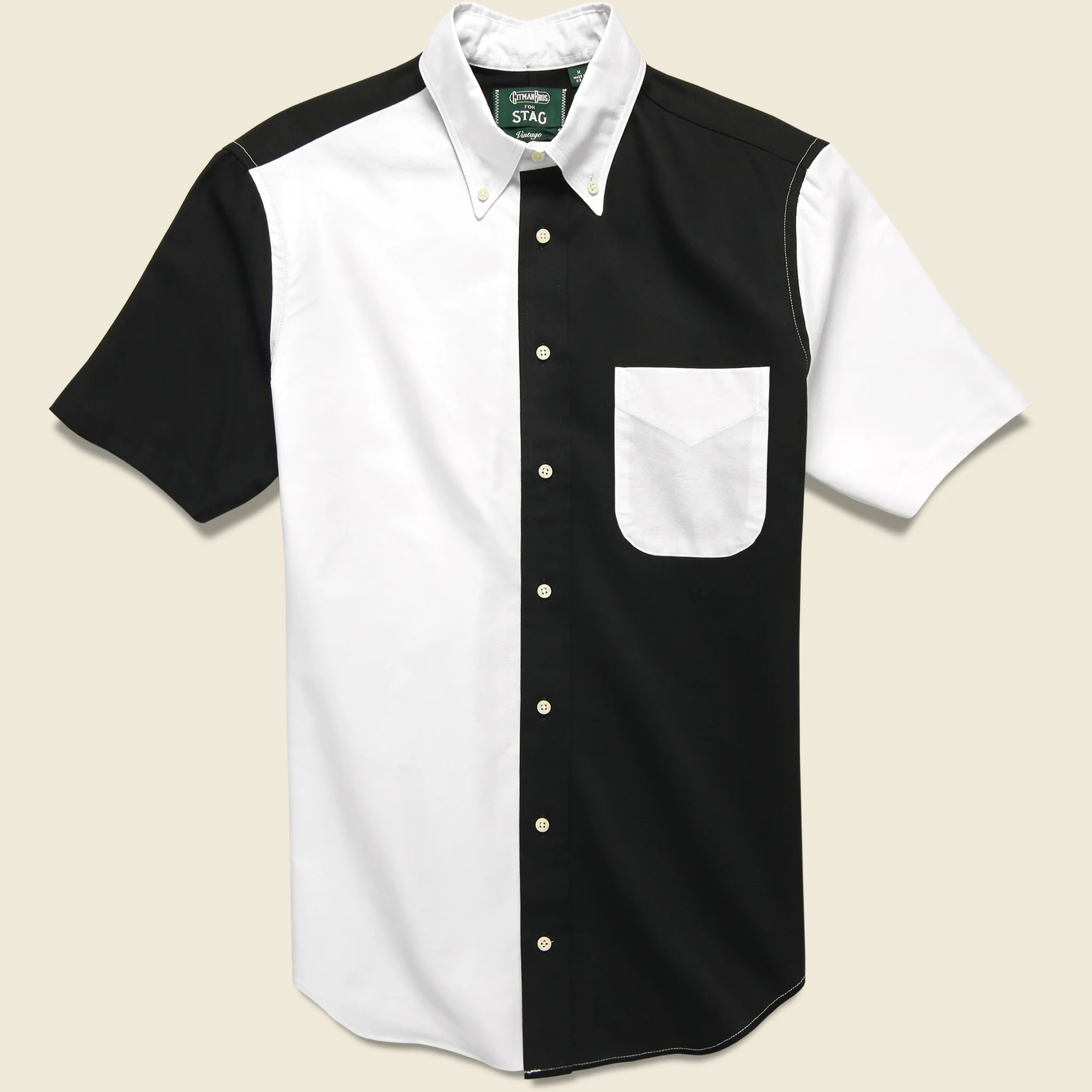 Mixed Panel Oxford - Black/White