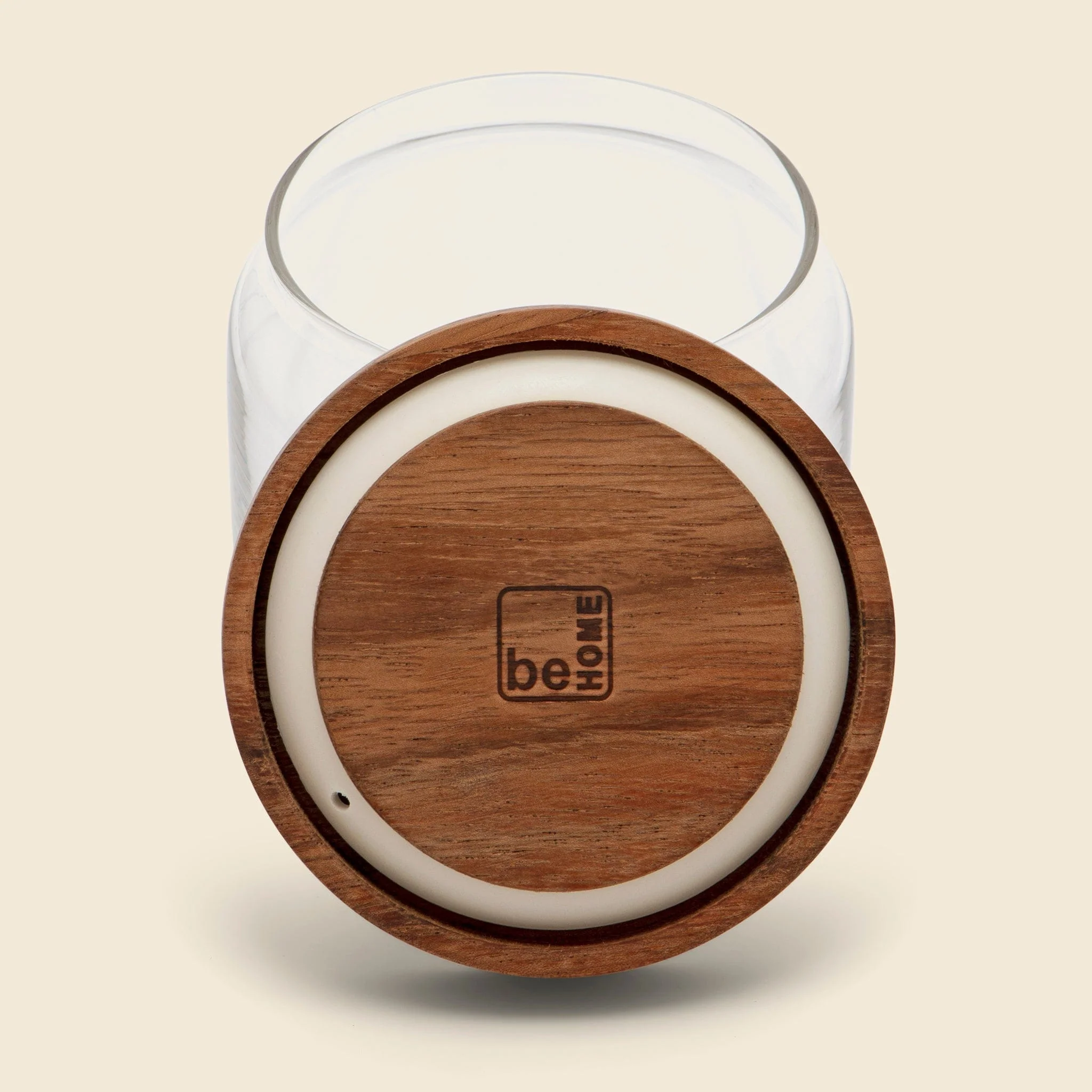 Small Glass & Acacia Canister - Image 2