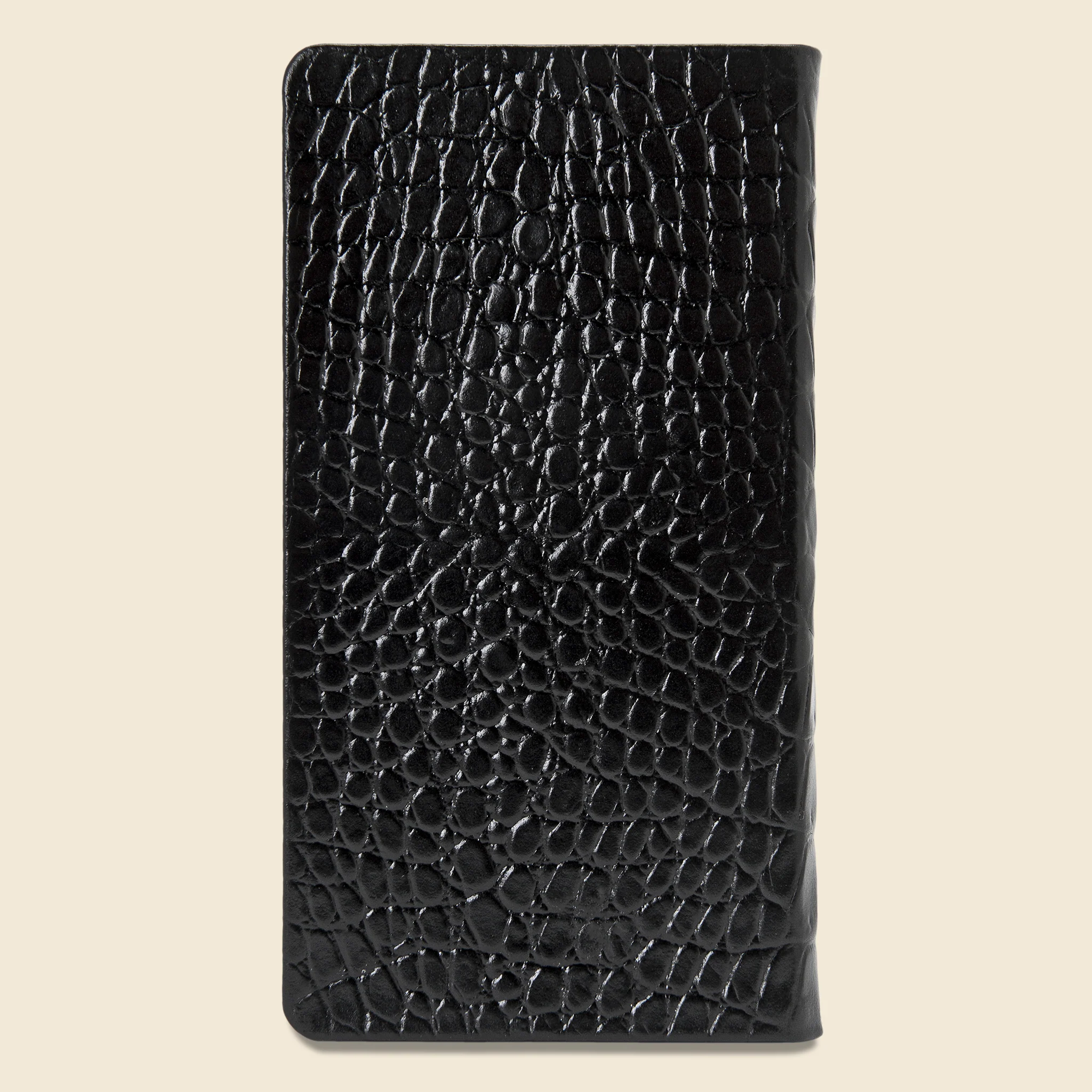 2021 Embossed Leather Pocket Datebook - Black Crocodile - Image 3