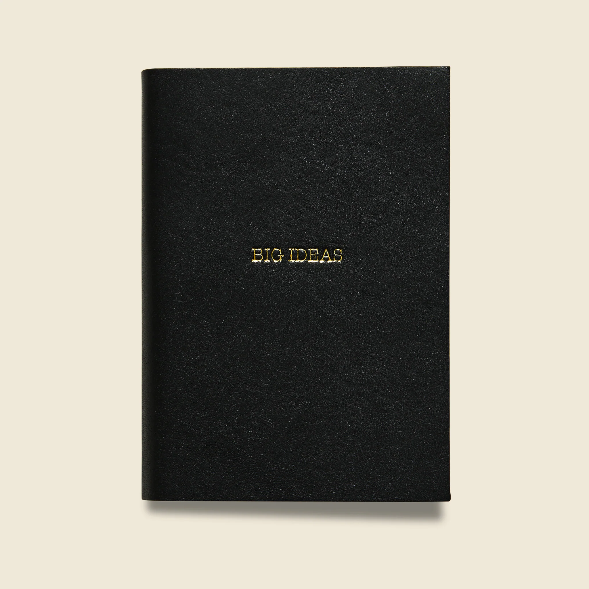 "BIG IDEAS" Leather Journal - Black