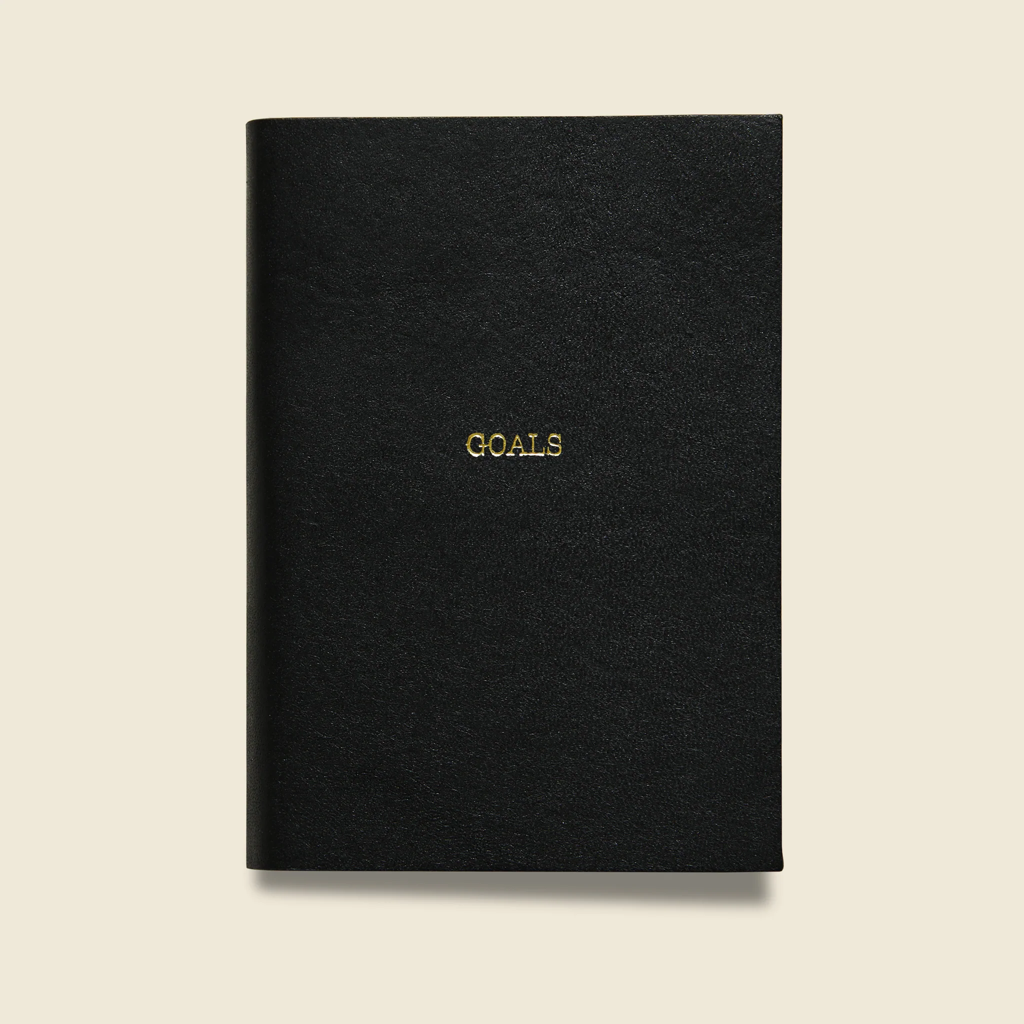"GOALS" Leather Journal - Black