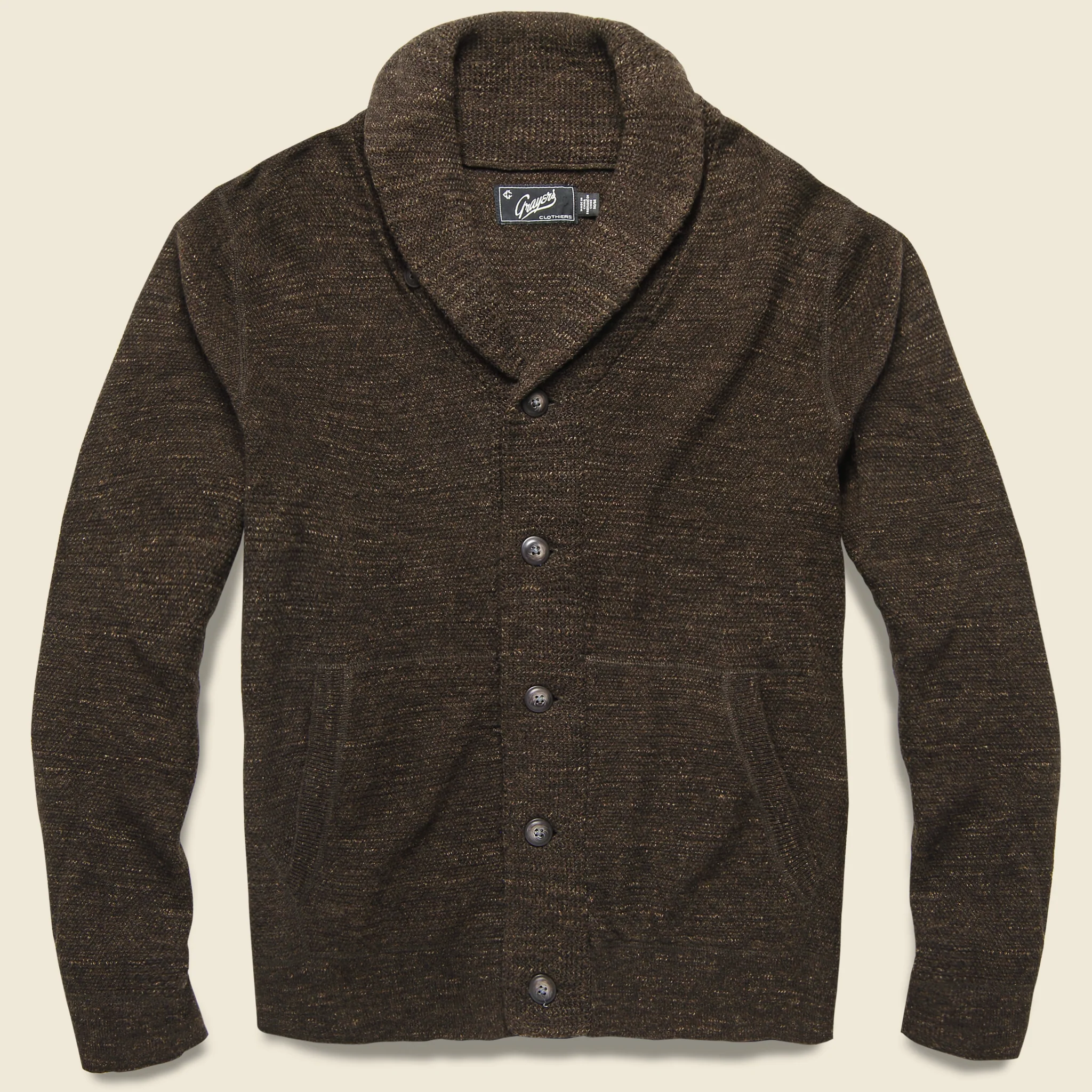 Avalon Shawl Cardigan - Chocolate Marl
