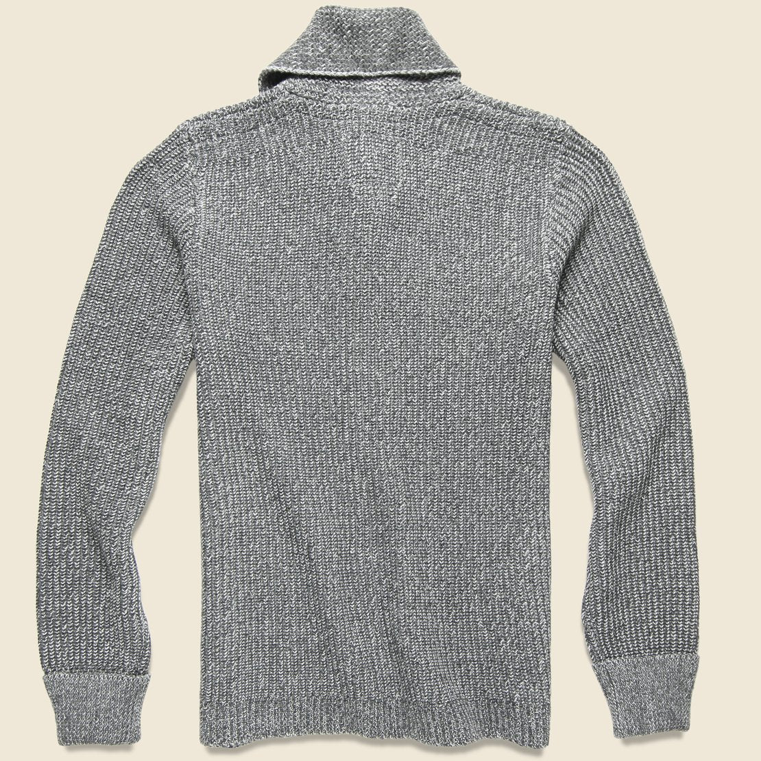 Belmont Plaited Cardigan Sweater - Charcoal - Image 2