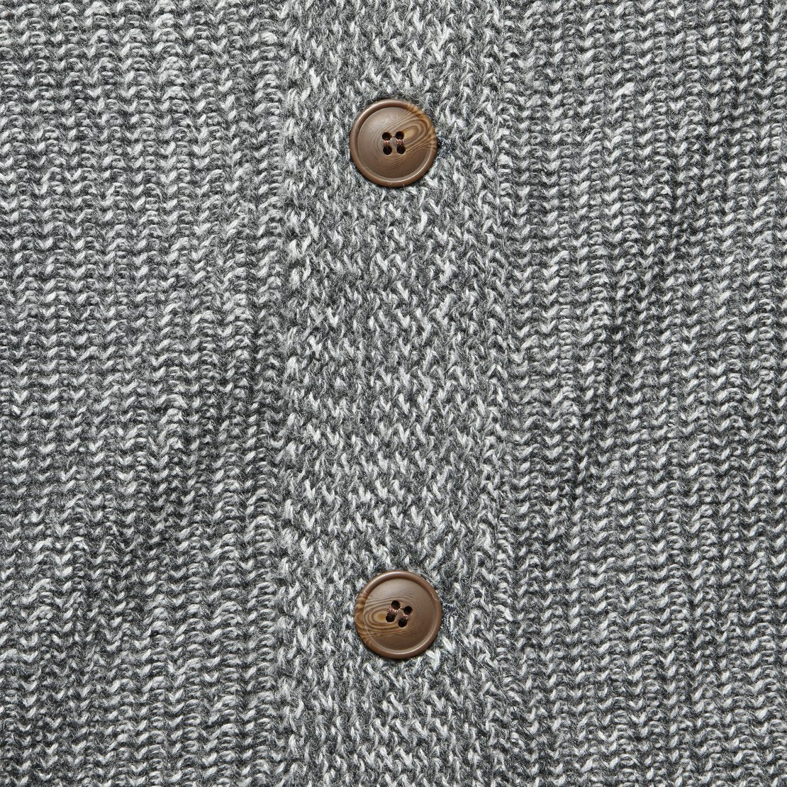 Belmont Plaited Cardigan Sweater - Charcoal - Image 3