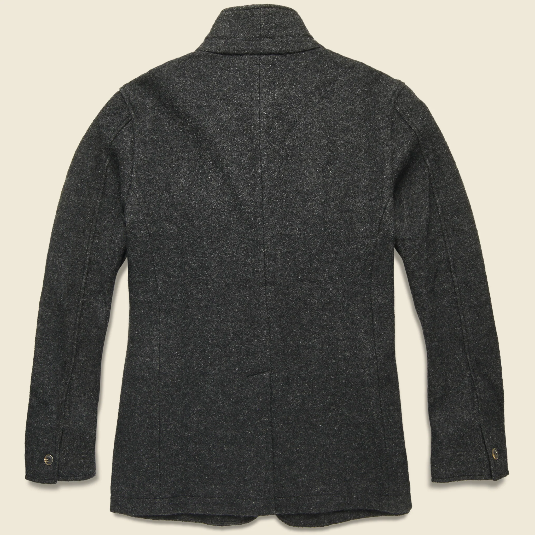 Burnham Knitted Wool Blazer - Charcoal - Image 2