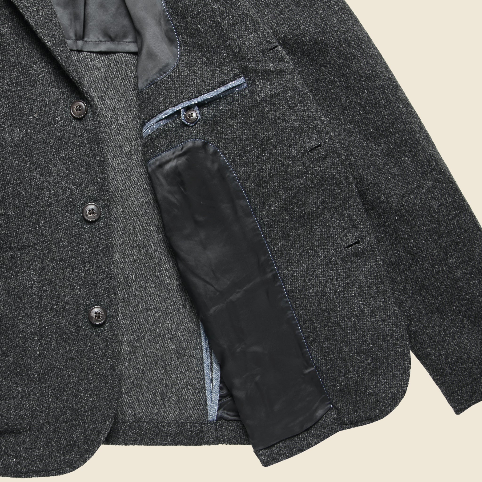 Hutton Wool Twill Sport Coat - Charcoal - Image 3