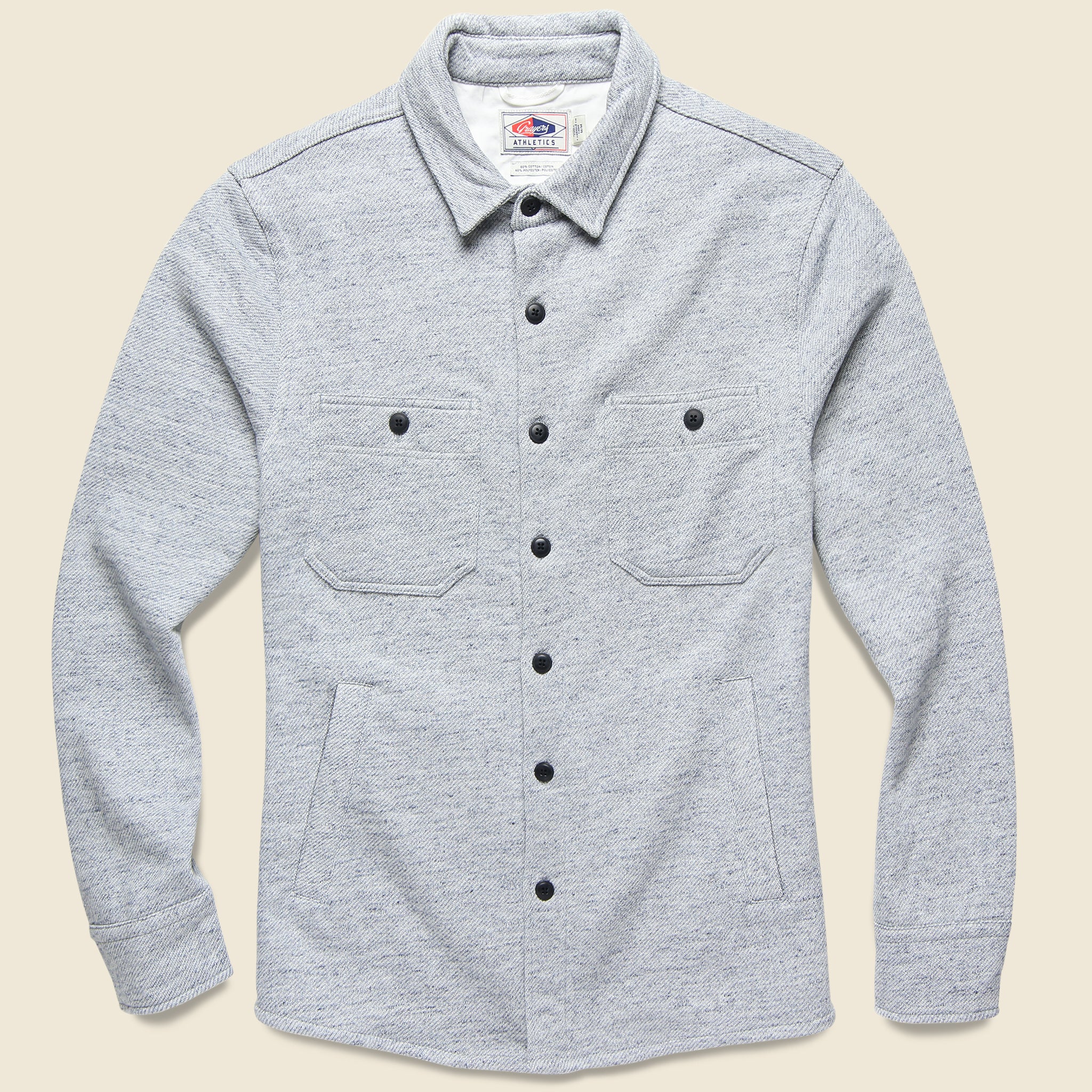 Bayswater Fleece CPO Overshirt - Light Blue Heather