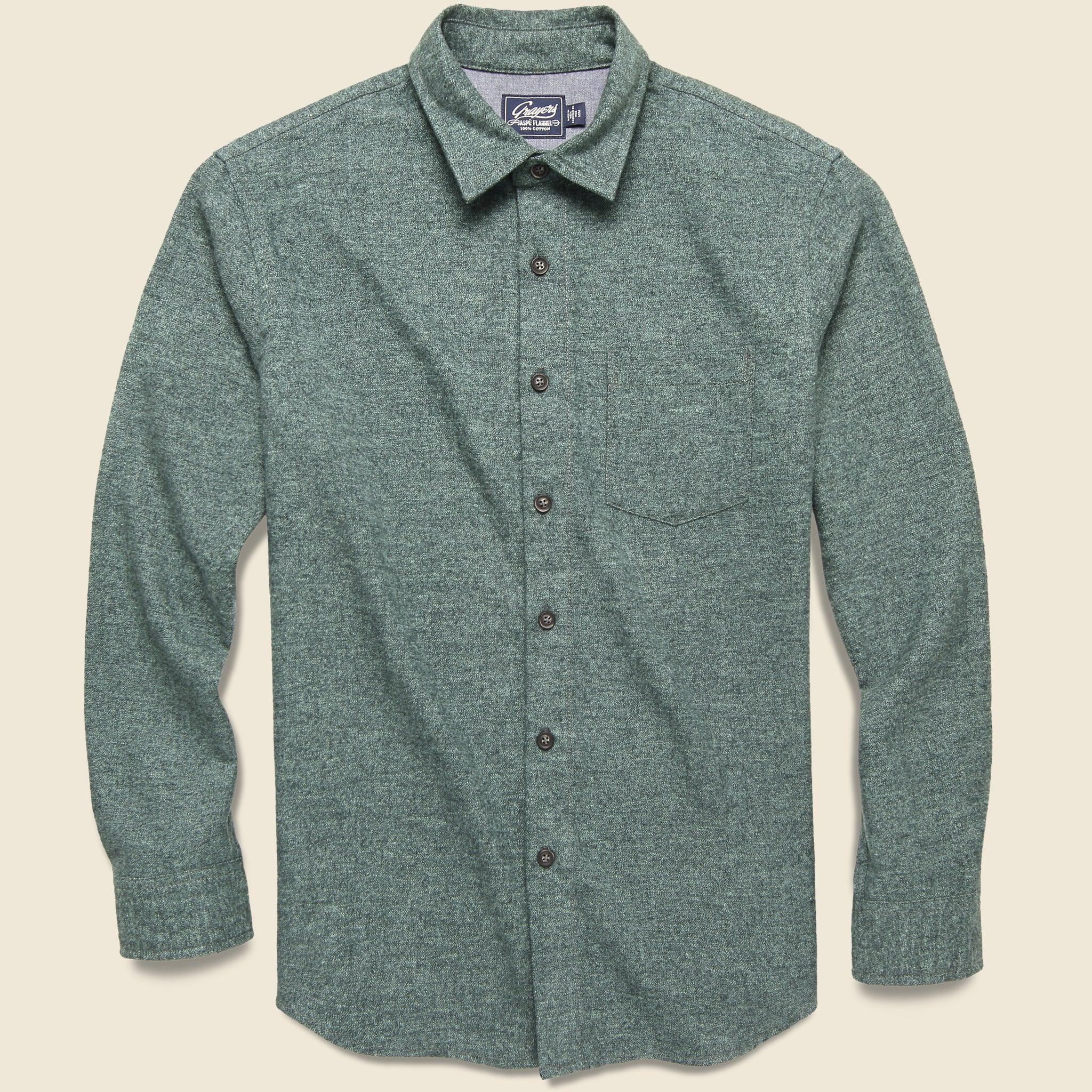 Buford Herringbone Flannel - Forest