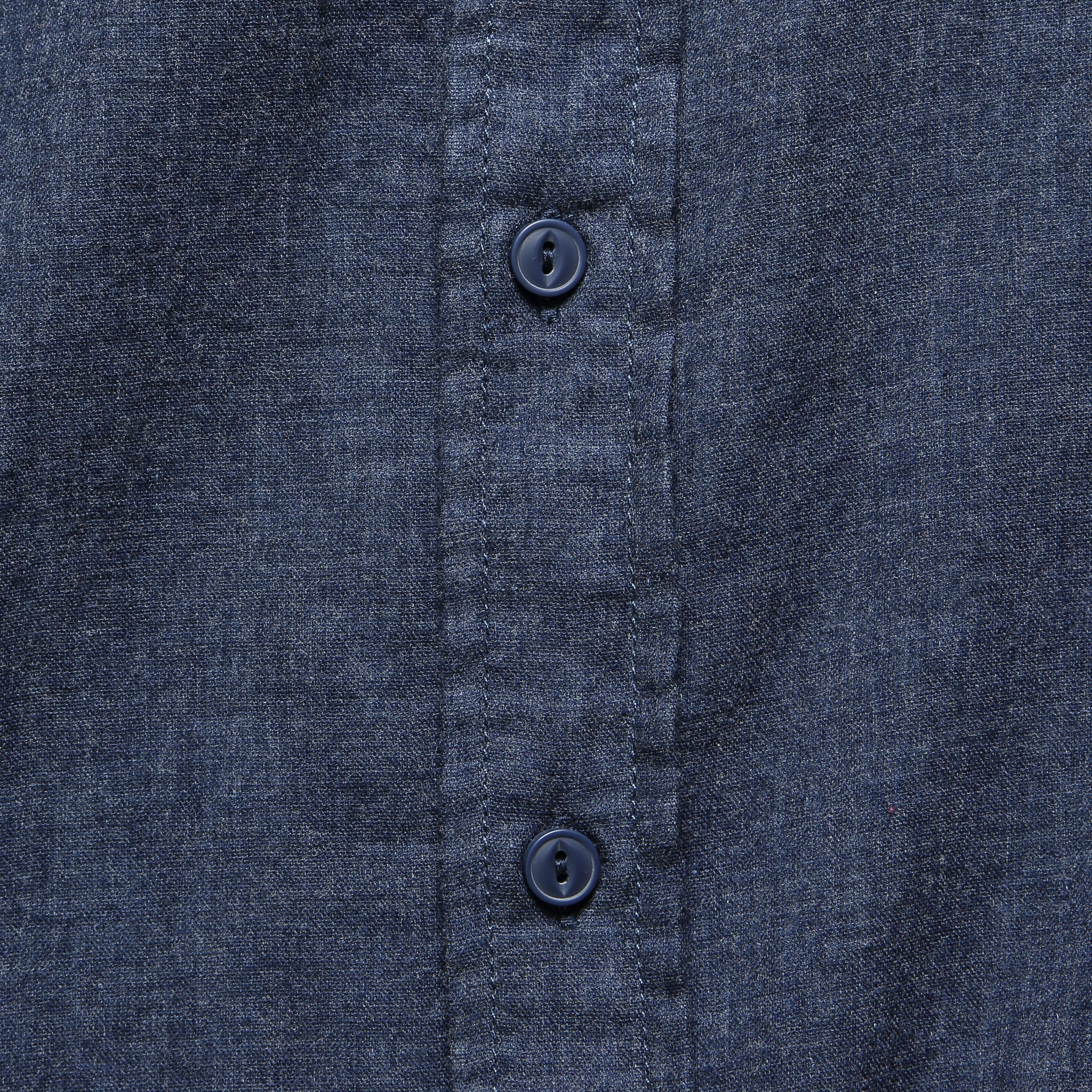 Hattox Double Cloth Shirt - Navy Heather - Image 3