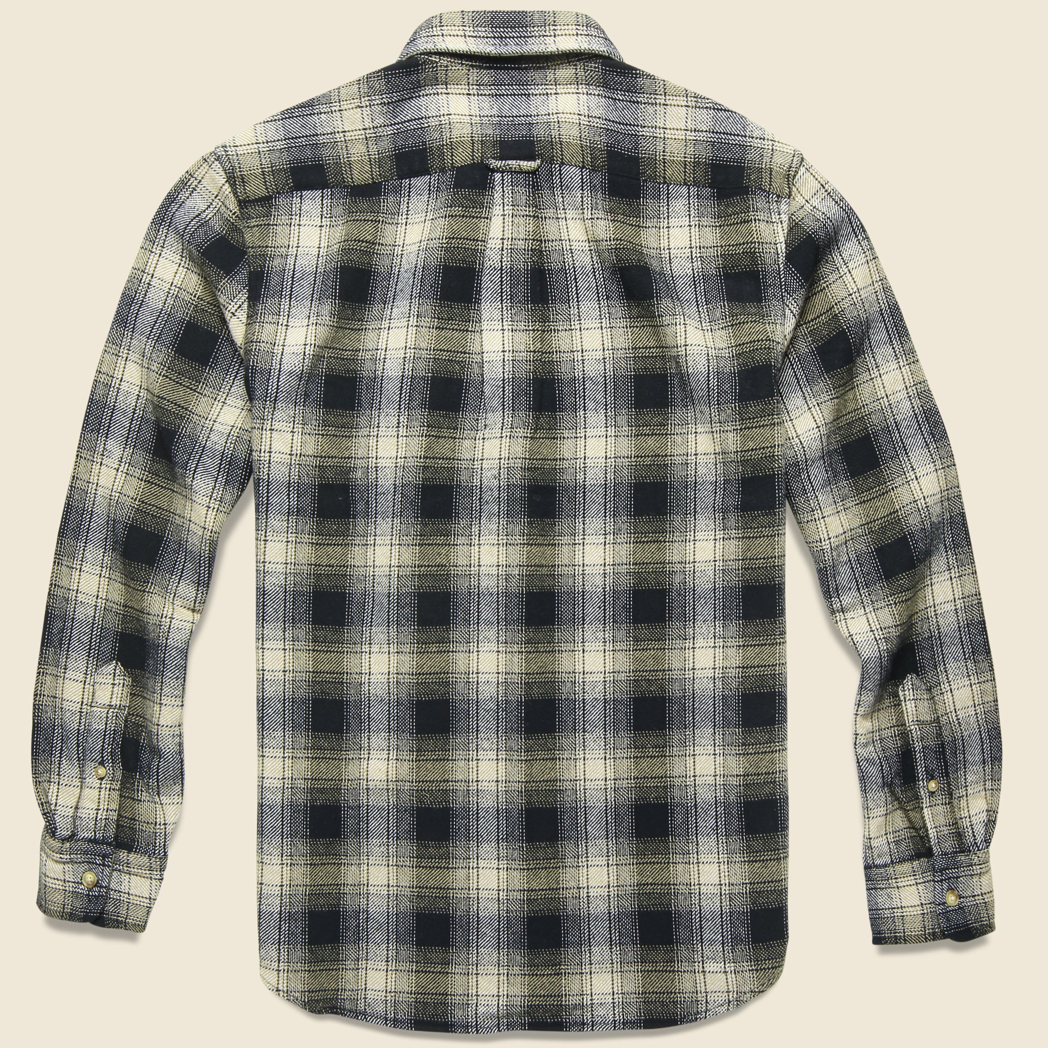 Mason Heritage Flannel Shirt - Khaki/ Black - Image 2