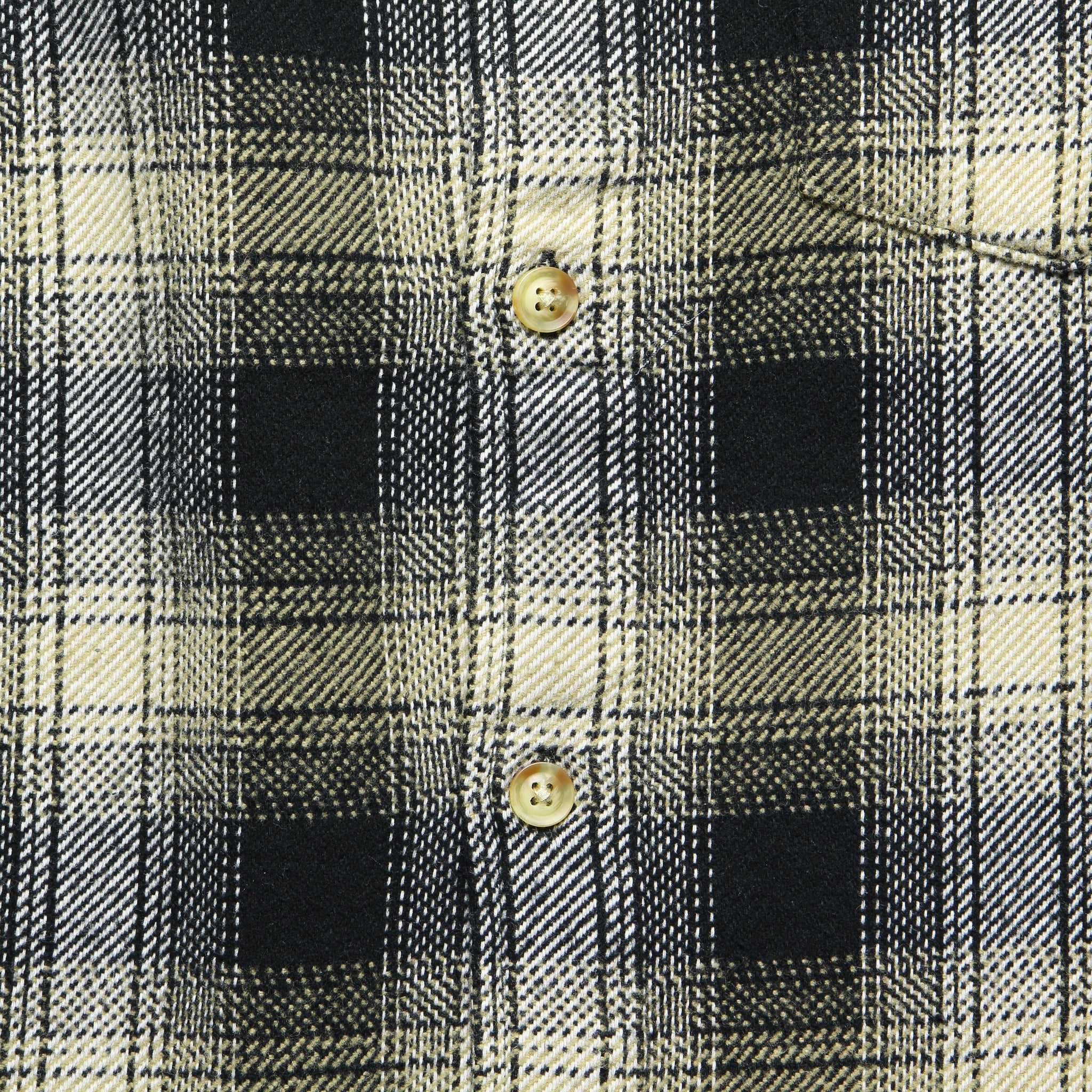 Mason Heritage Flannel Shirt - Khaki/ Black - Image 3