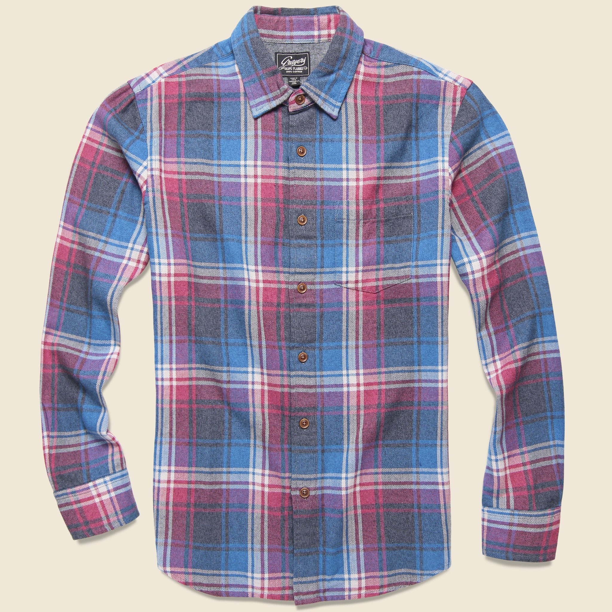 Yarmouth 3-Ply Jaspe Flannel - Violet/Gray/Blue