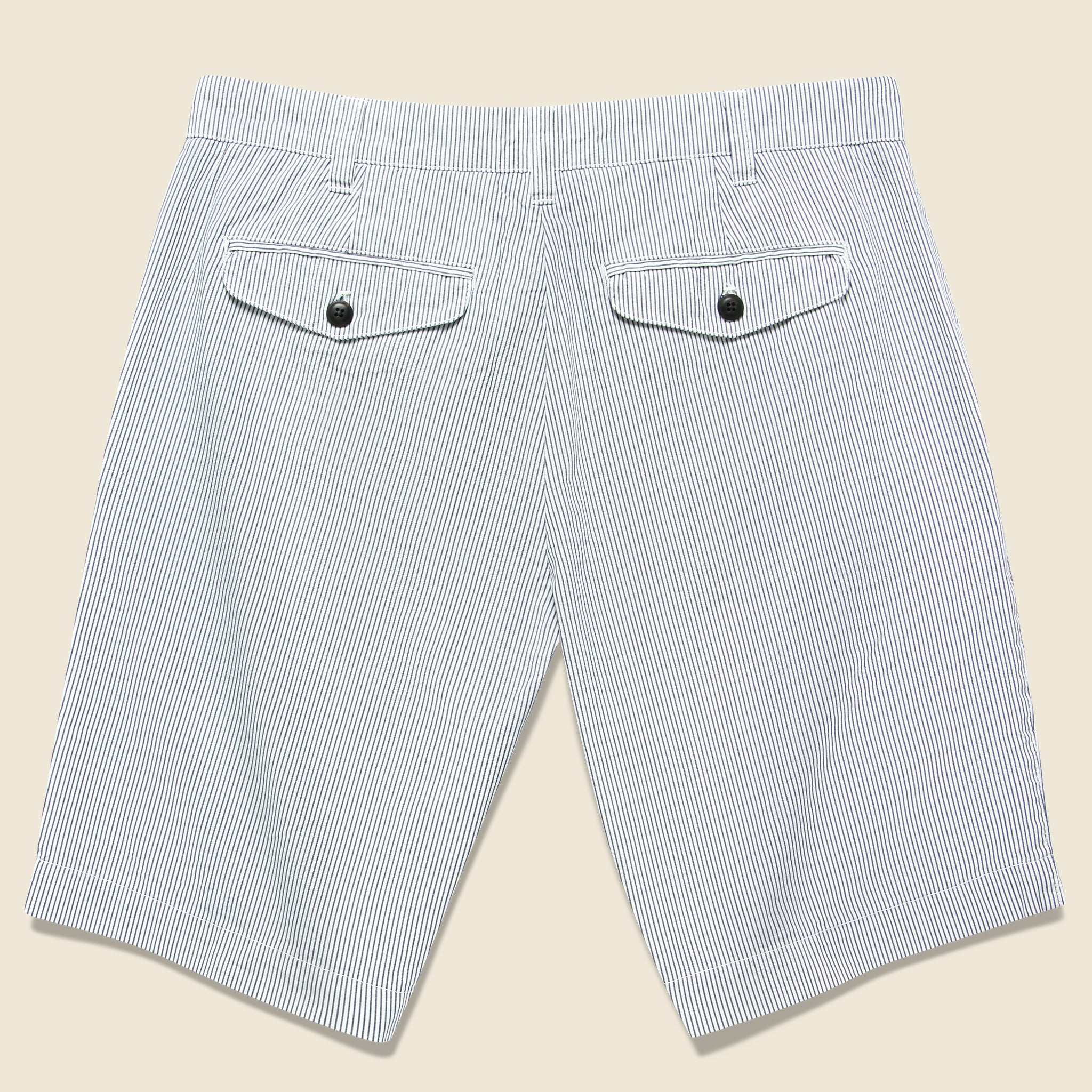 Maidstone Ticking Stripe Short - Navy/White - Image 2