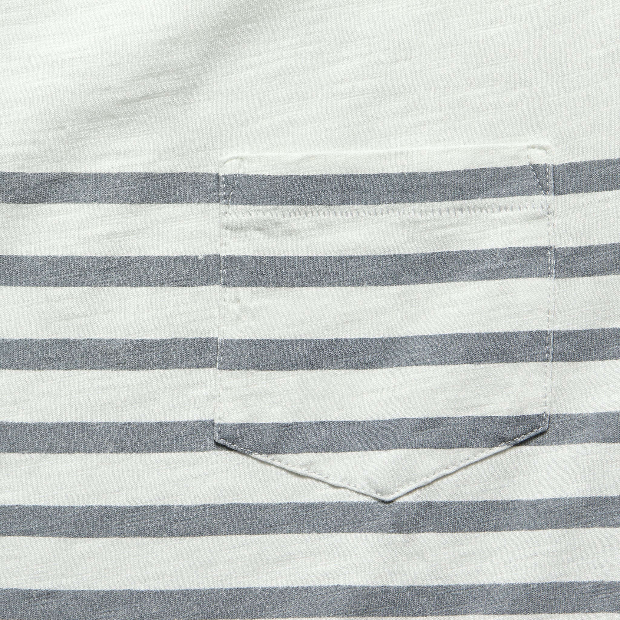 Admiral Stripe Crew Tee - Bright White - Image 2