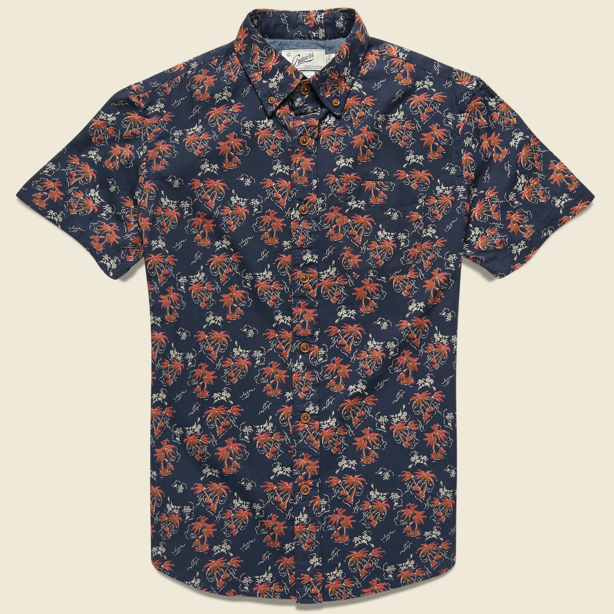 Burning Palm Summer Twill Shirt - Blue