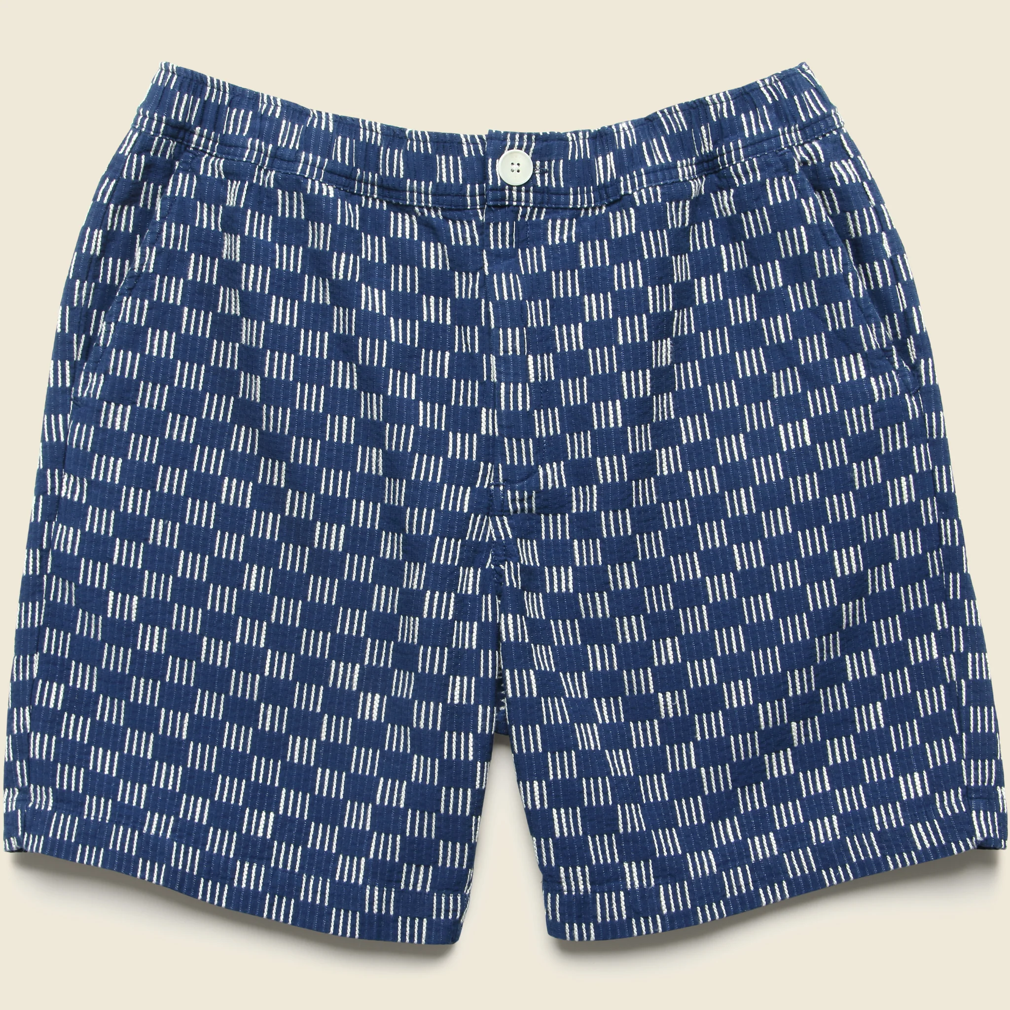 7" Kurt Shorts - Grid Stitch Indigo