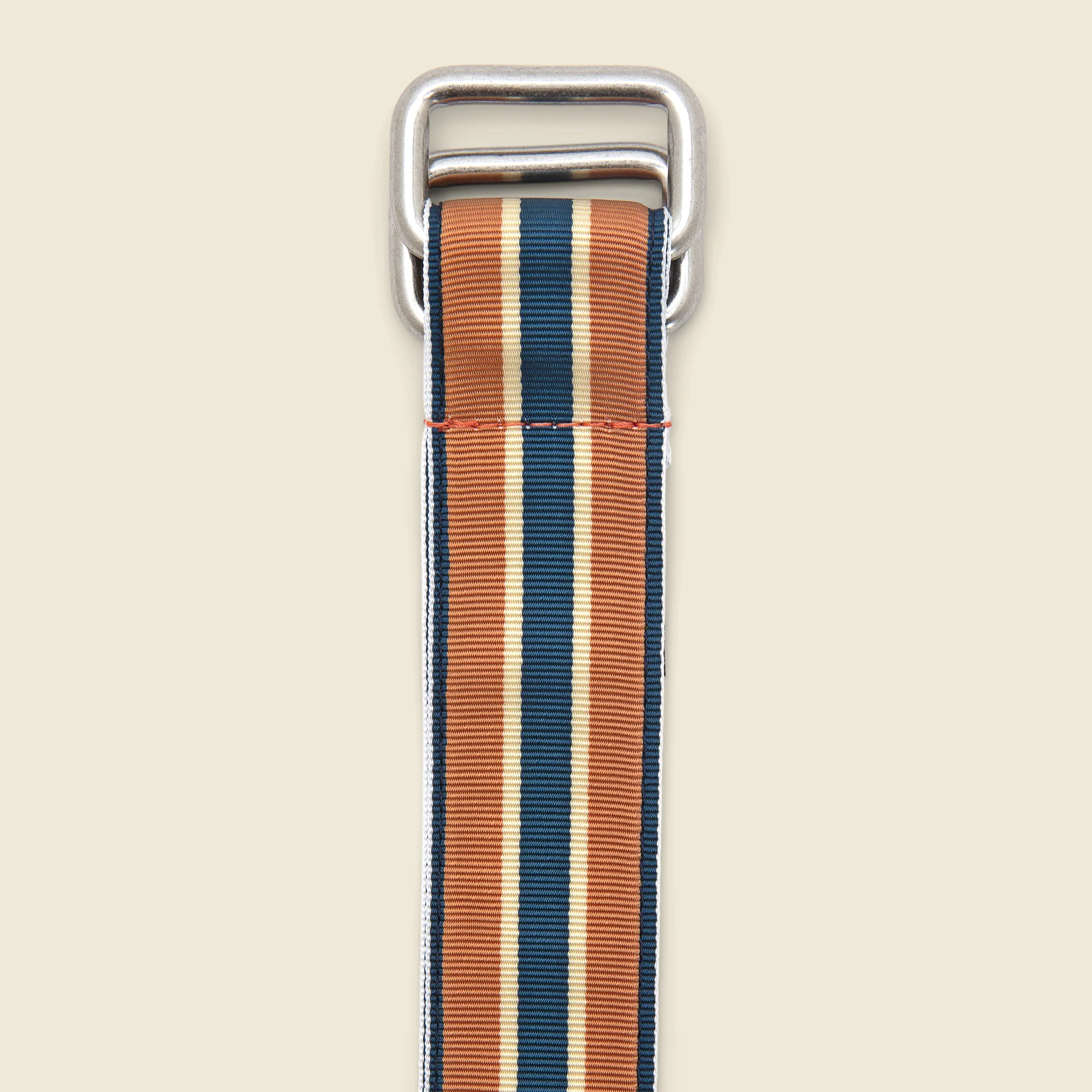 Grosgrain Tape Double Ring Belt - Orange - Image 2