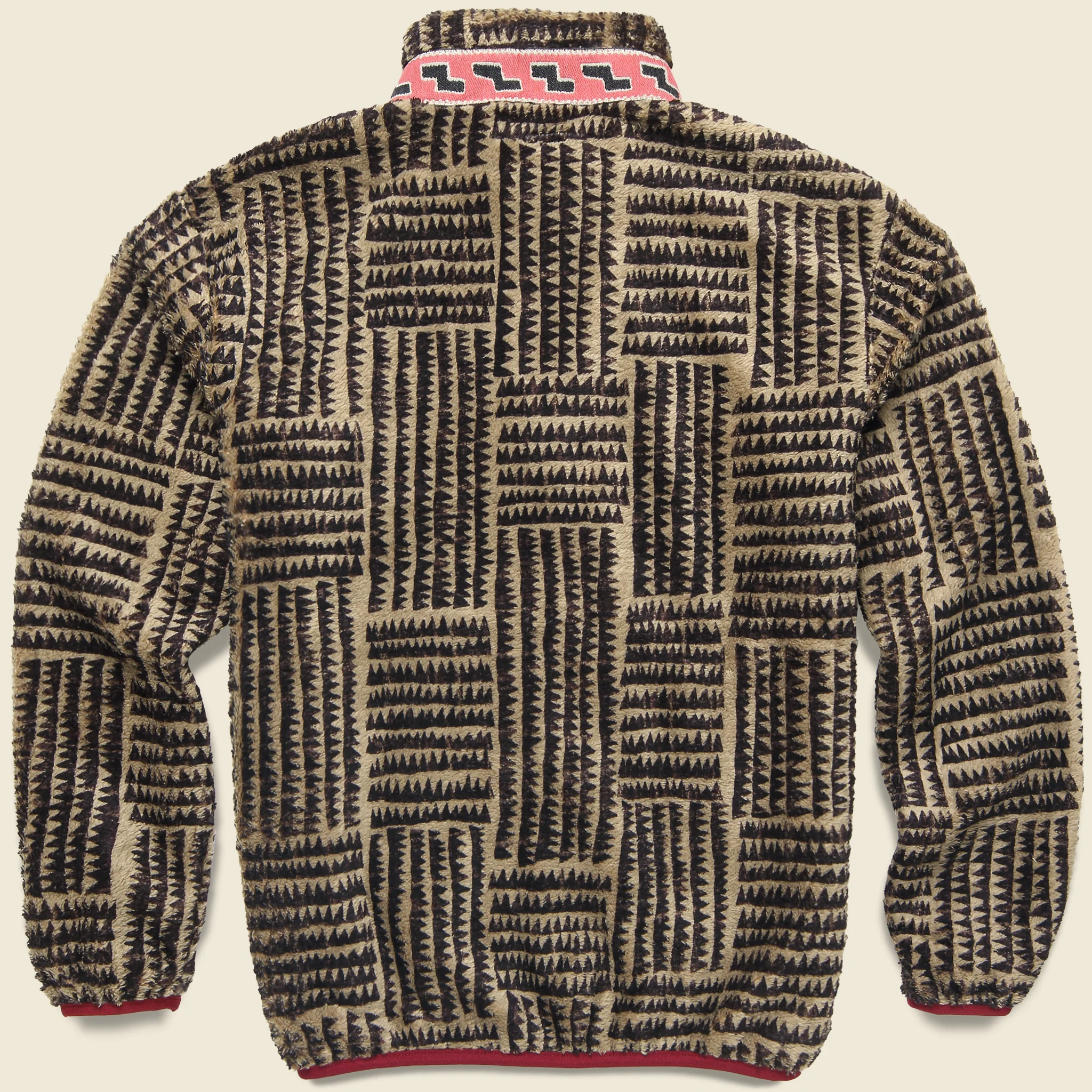 Hacksaw-Block Fleece Jacket - Beige - Image 2