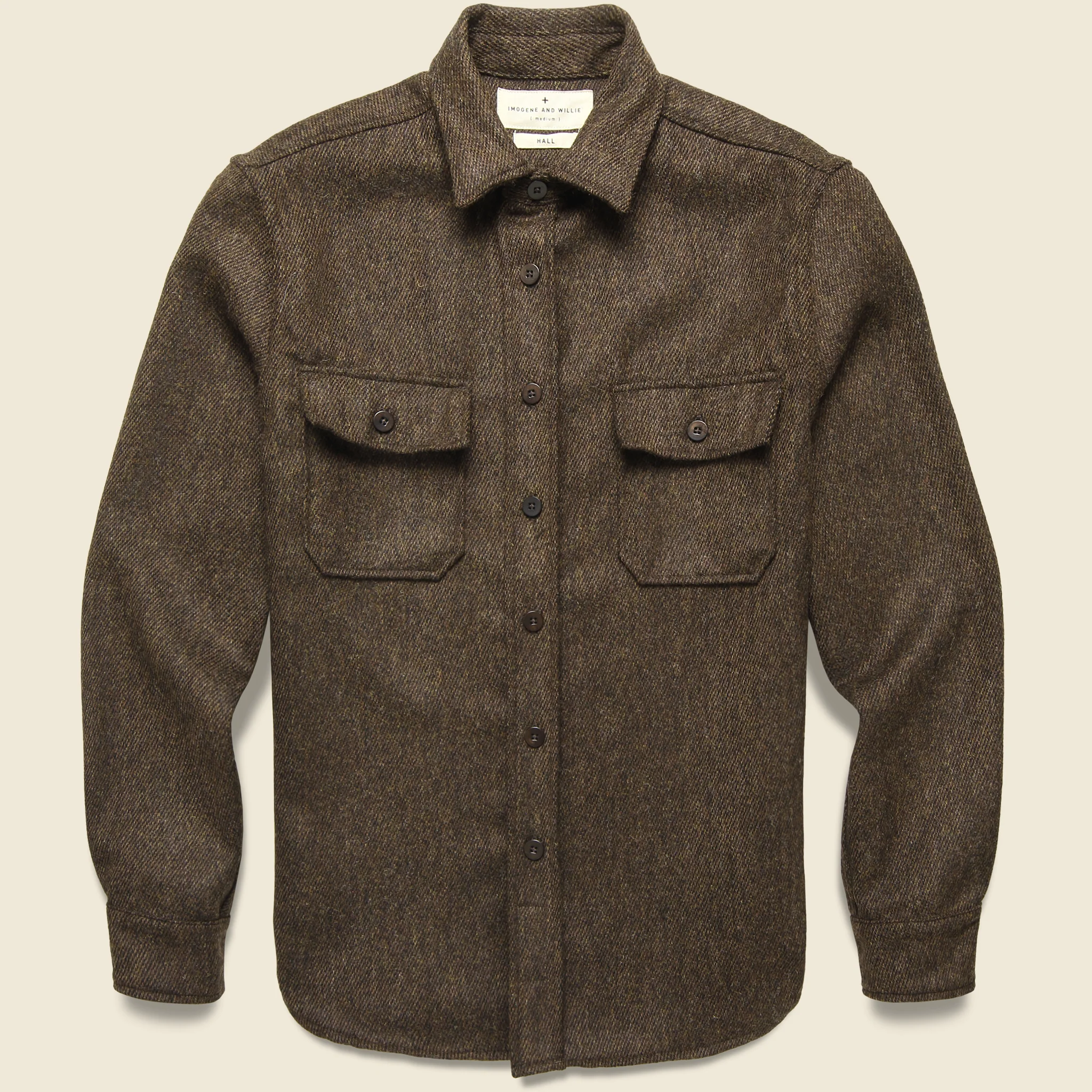Hall CPO Wool Overshirt - Brown