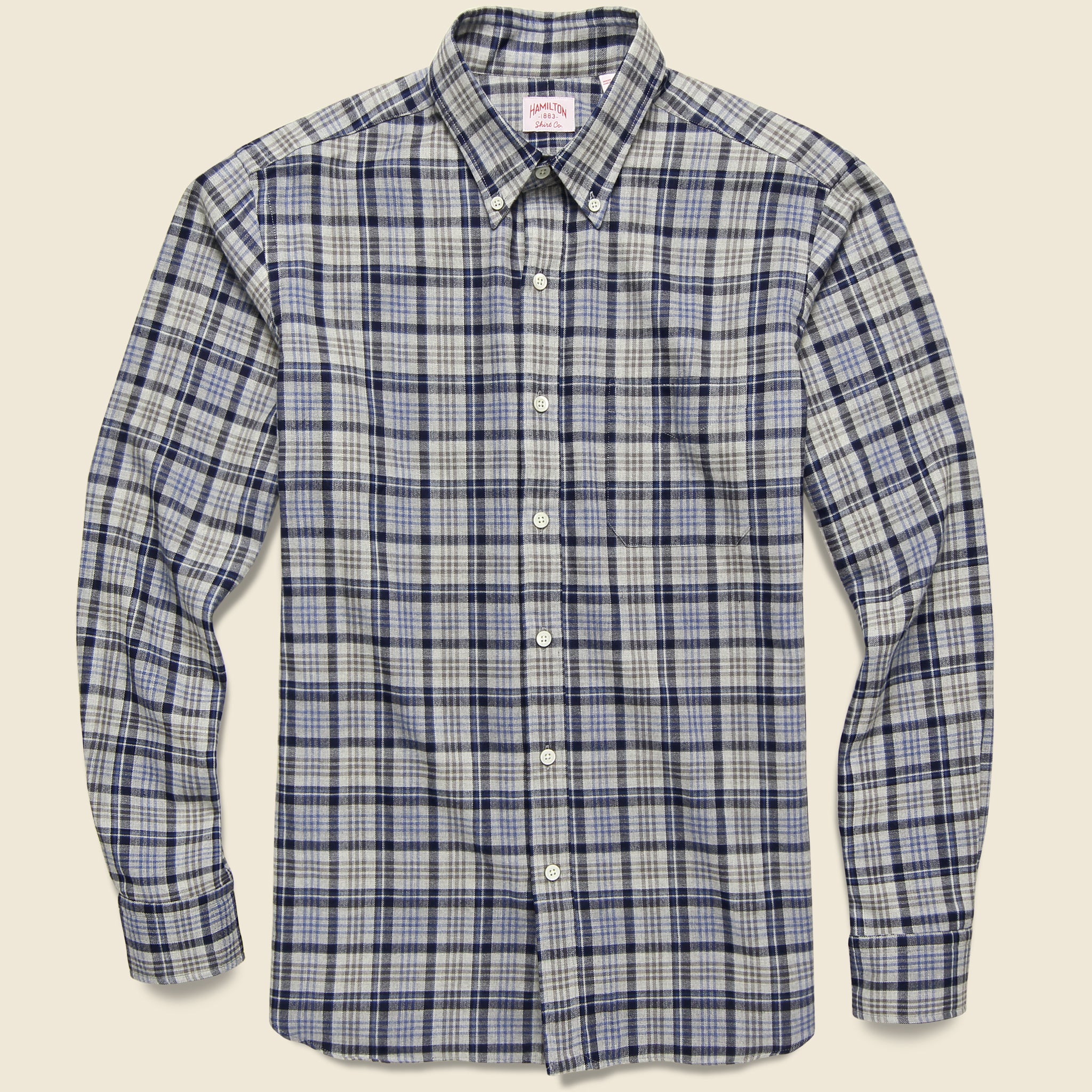 Plaid Flannel - Navy/Grey