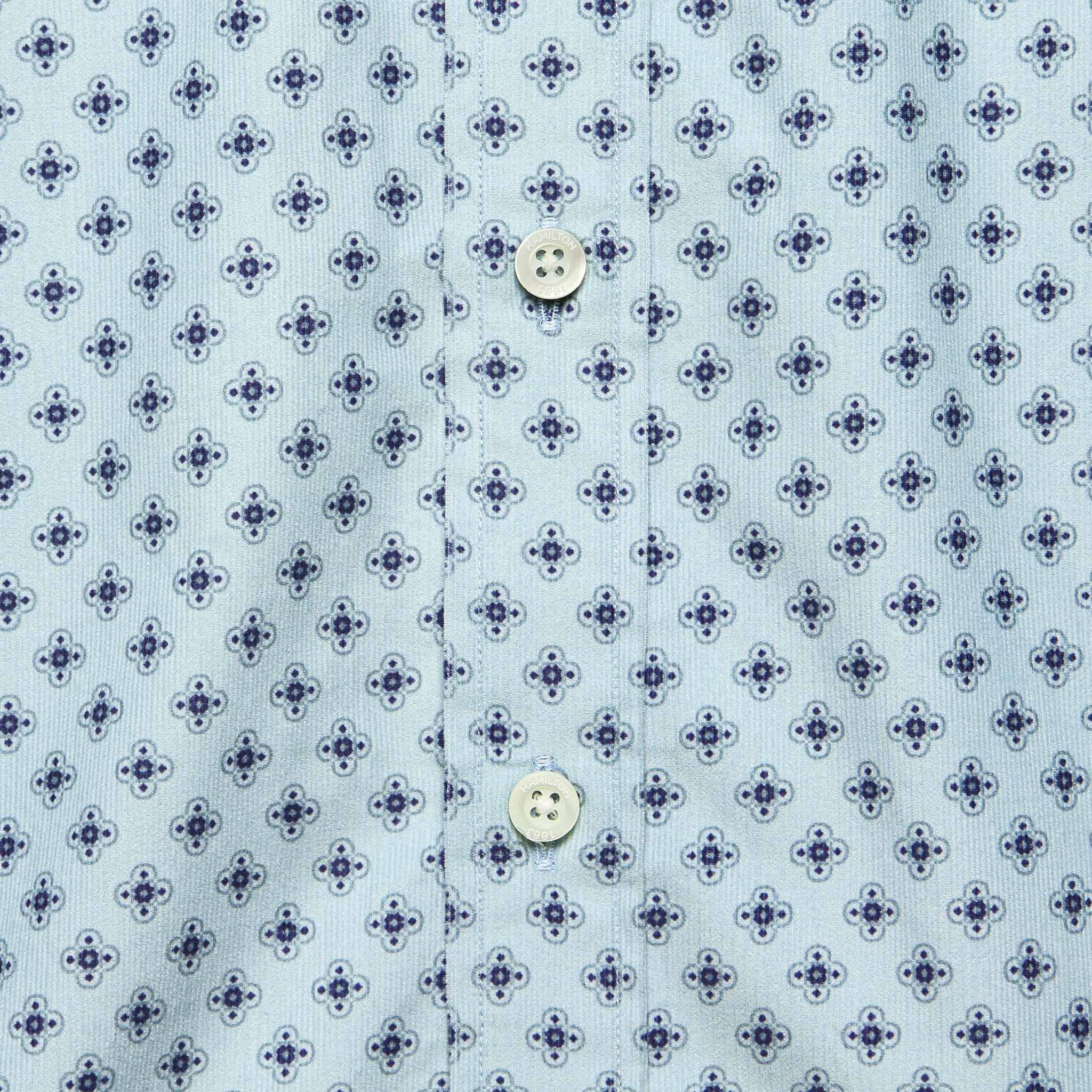 Printed Corduroy Shirt - Blue/Navy - Image 3