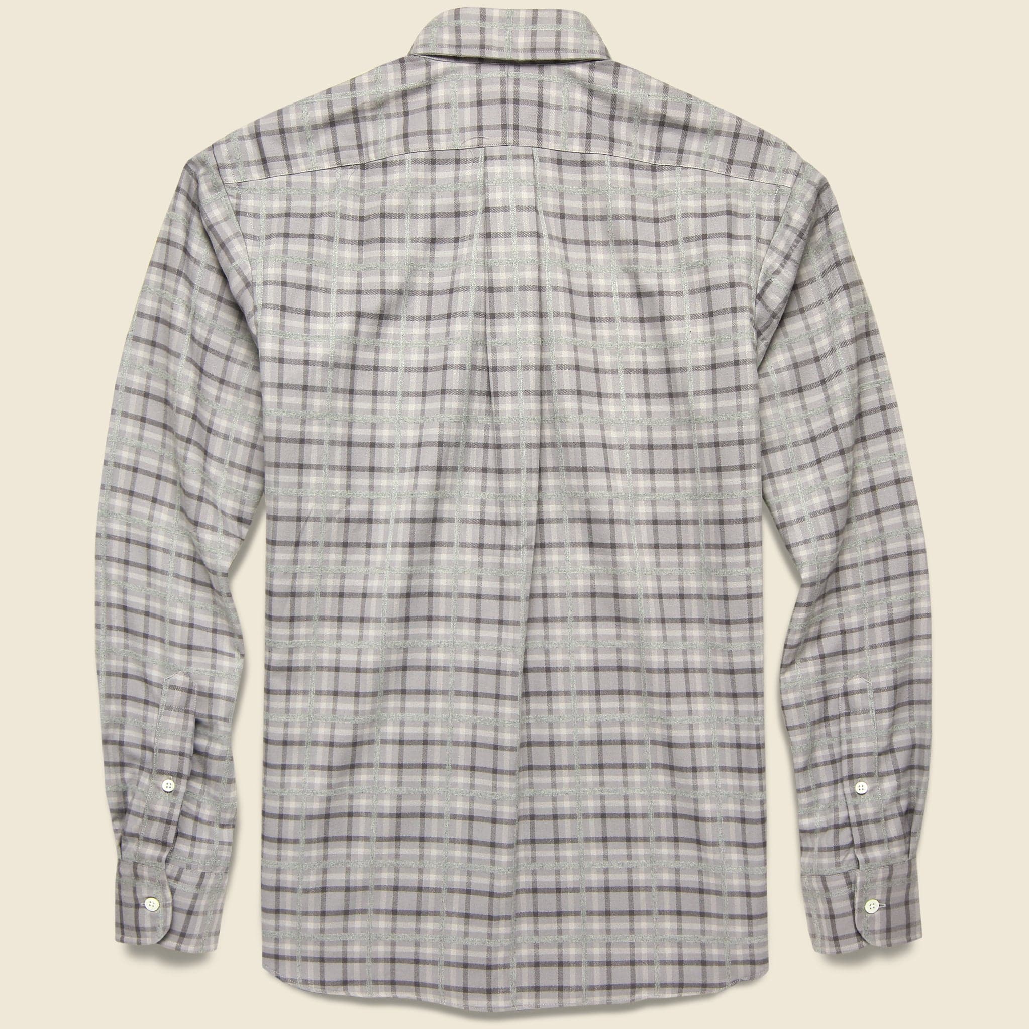 Textured Plaid Flannel - Grey - Image 2