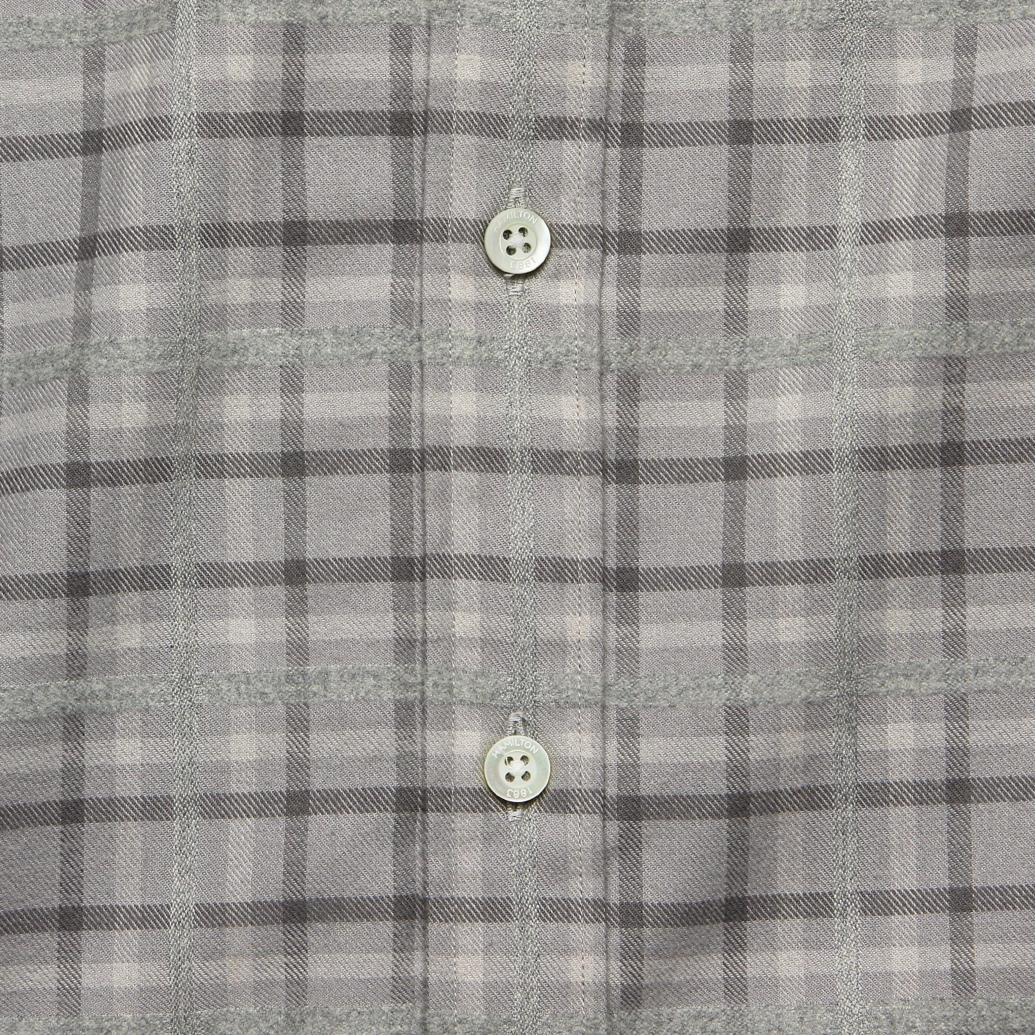Textured Plaid Flannel - Grey - Image 3