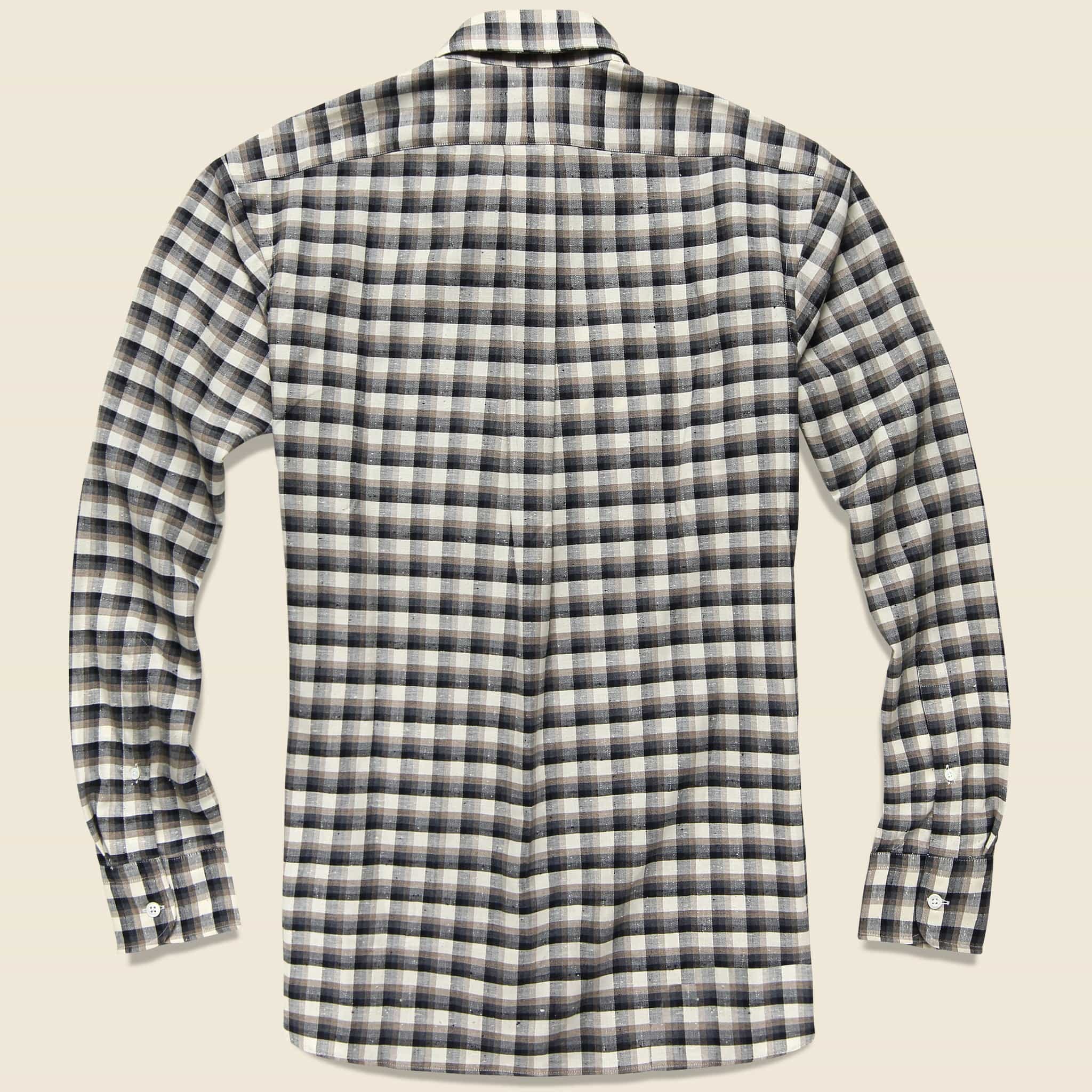 Twill Plaid Shirt - Brown/Cream - Image 2
