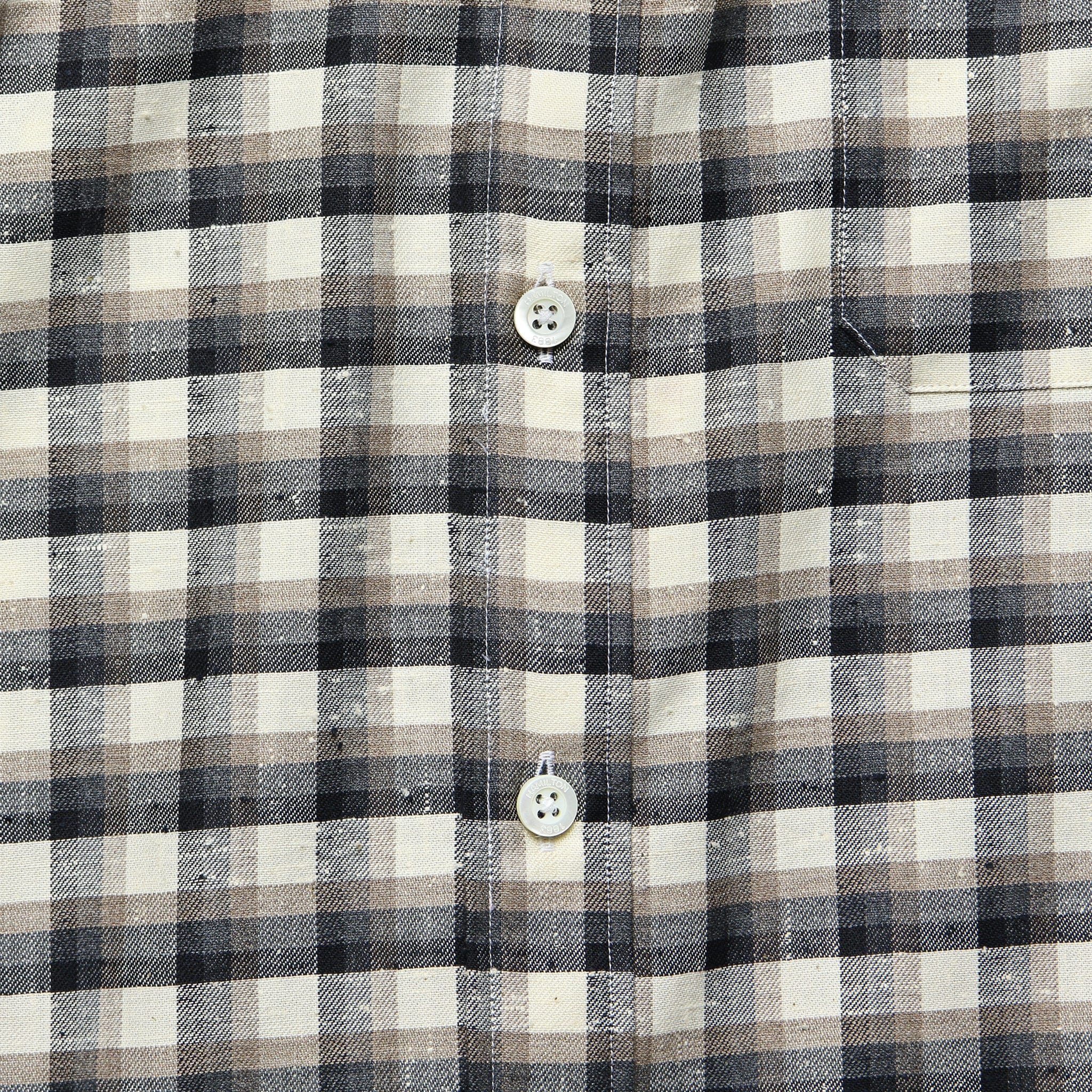 Twill Plaid Shirt - Brown/Cream - Image 3