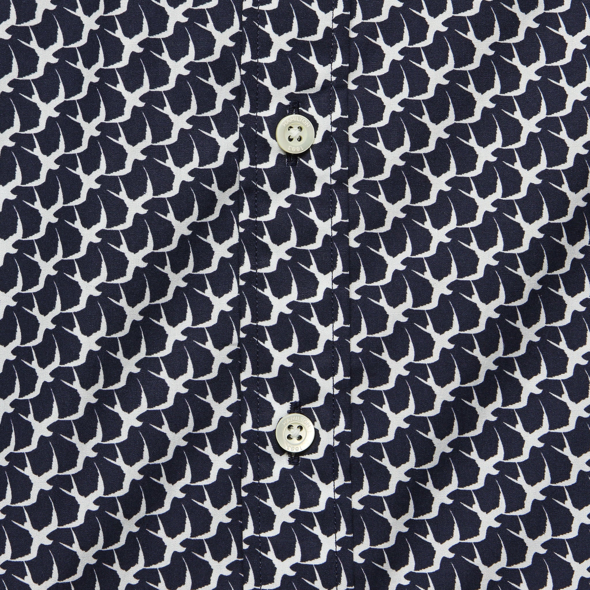 Bird Print Shirt - Navy/White - Image 3