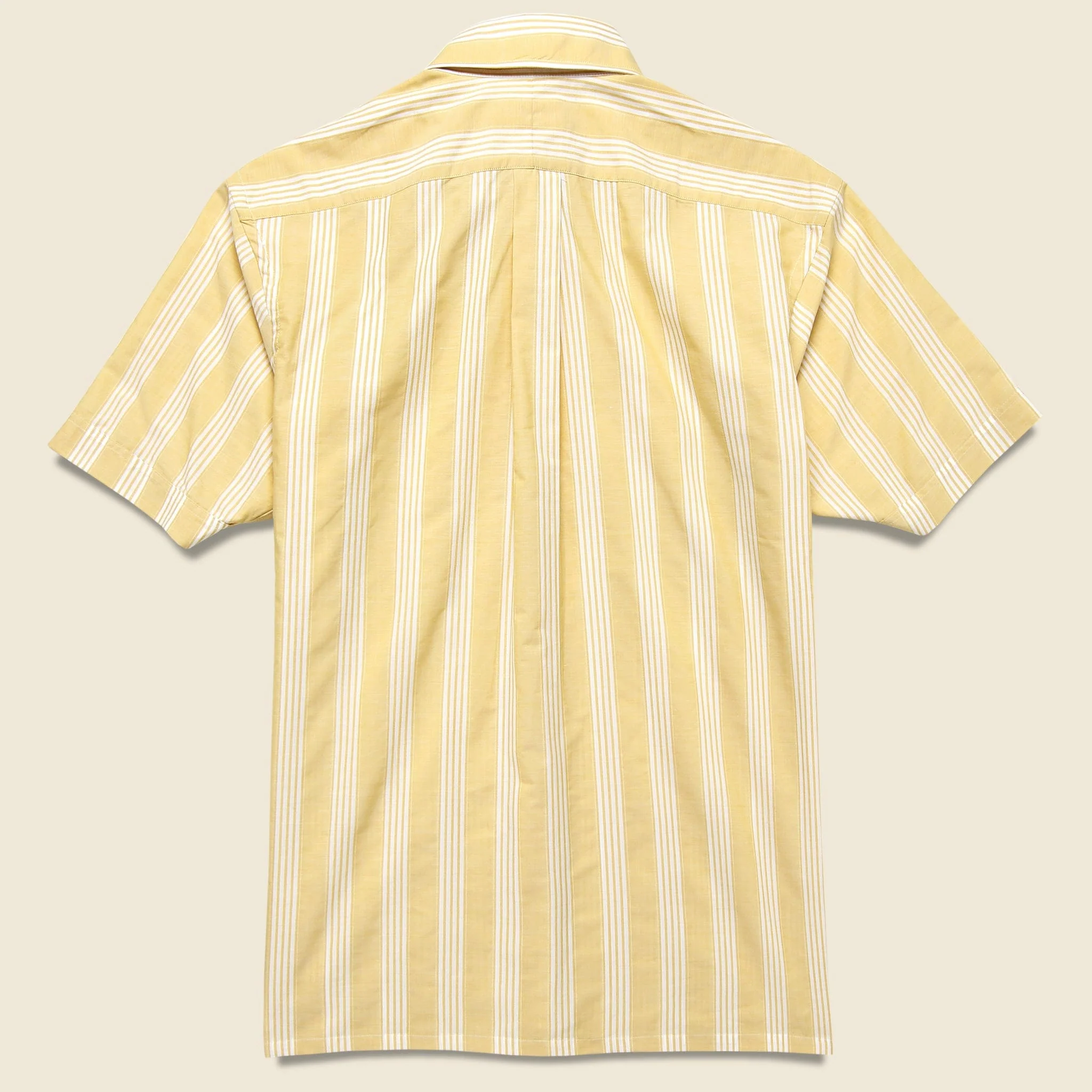 Textured Stripe Guayabera Shirt - Dusty Marigold/White - Image 2