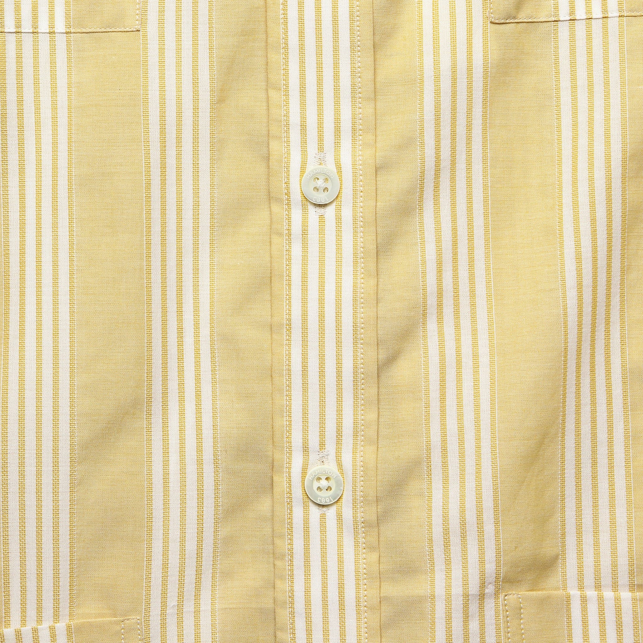 Textured Stripe Guayabera Shirt - Dusty Marigold/White - Image 3
