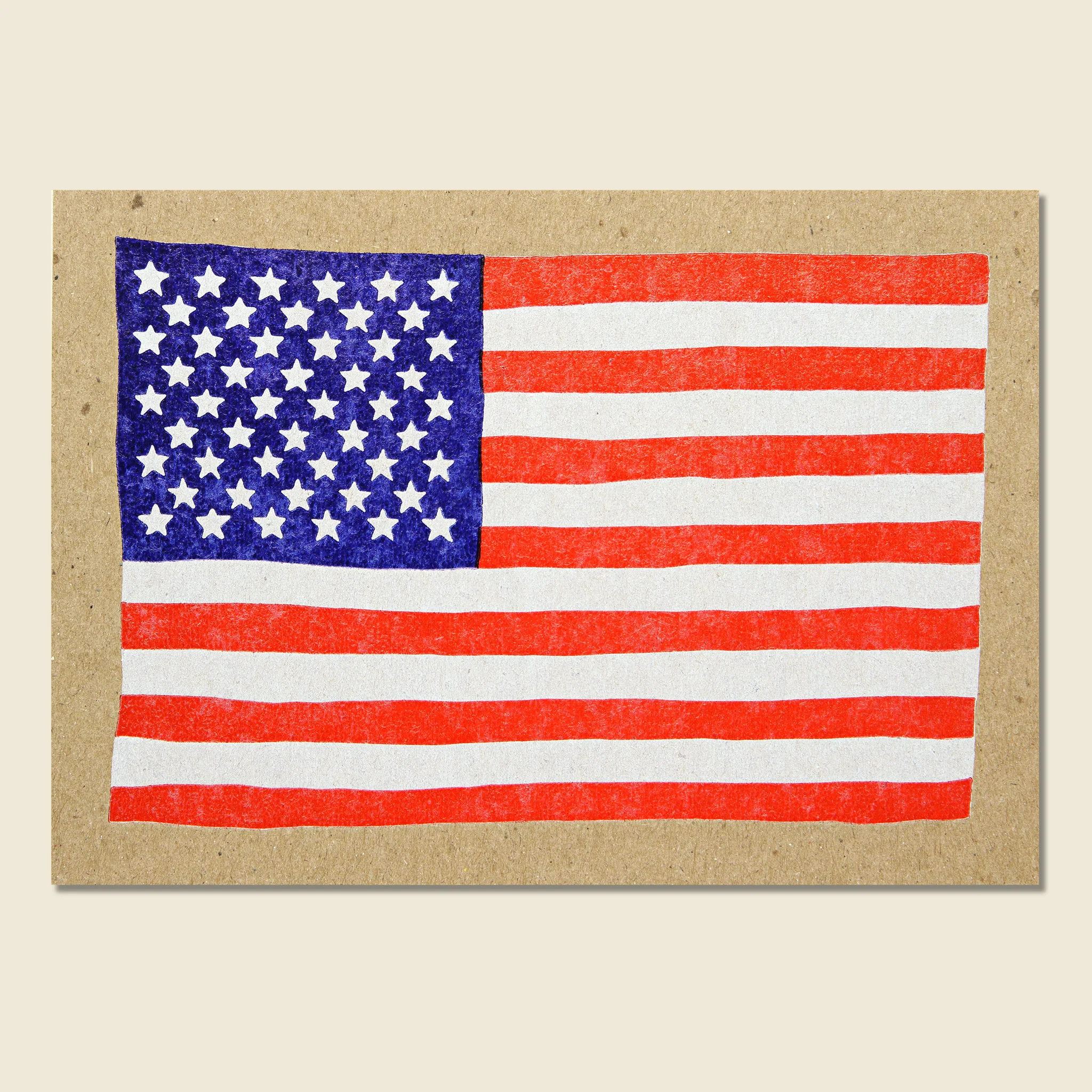 American Flag Postcard