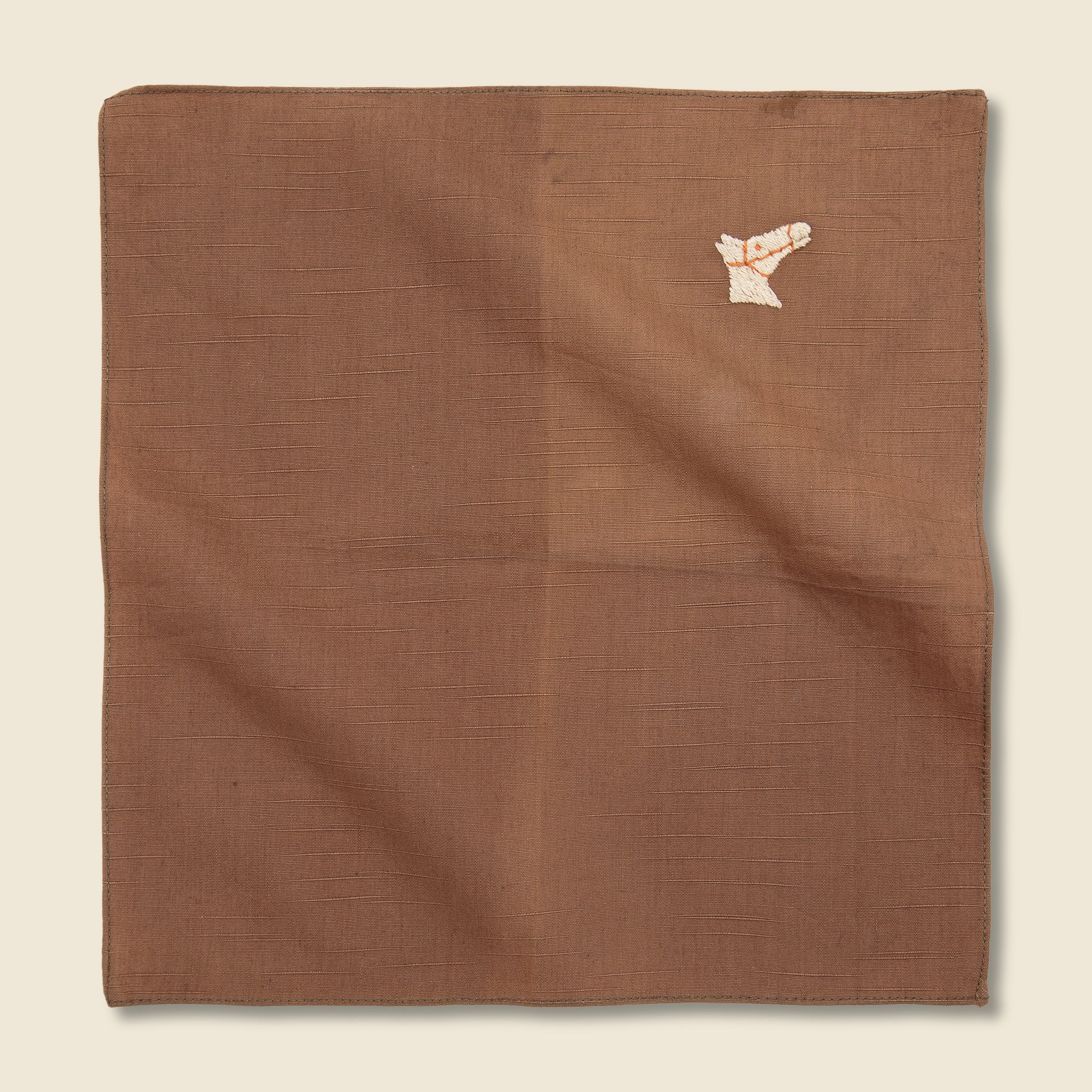 Hand-Embroidered Horse Handkerchief