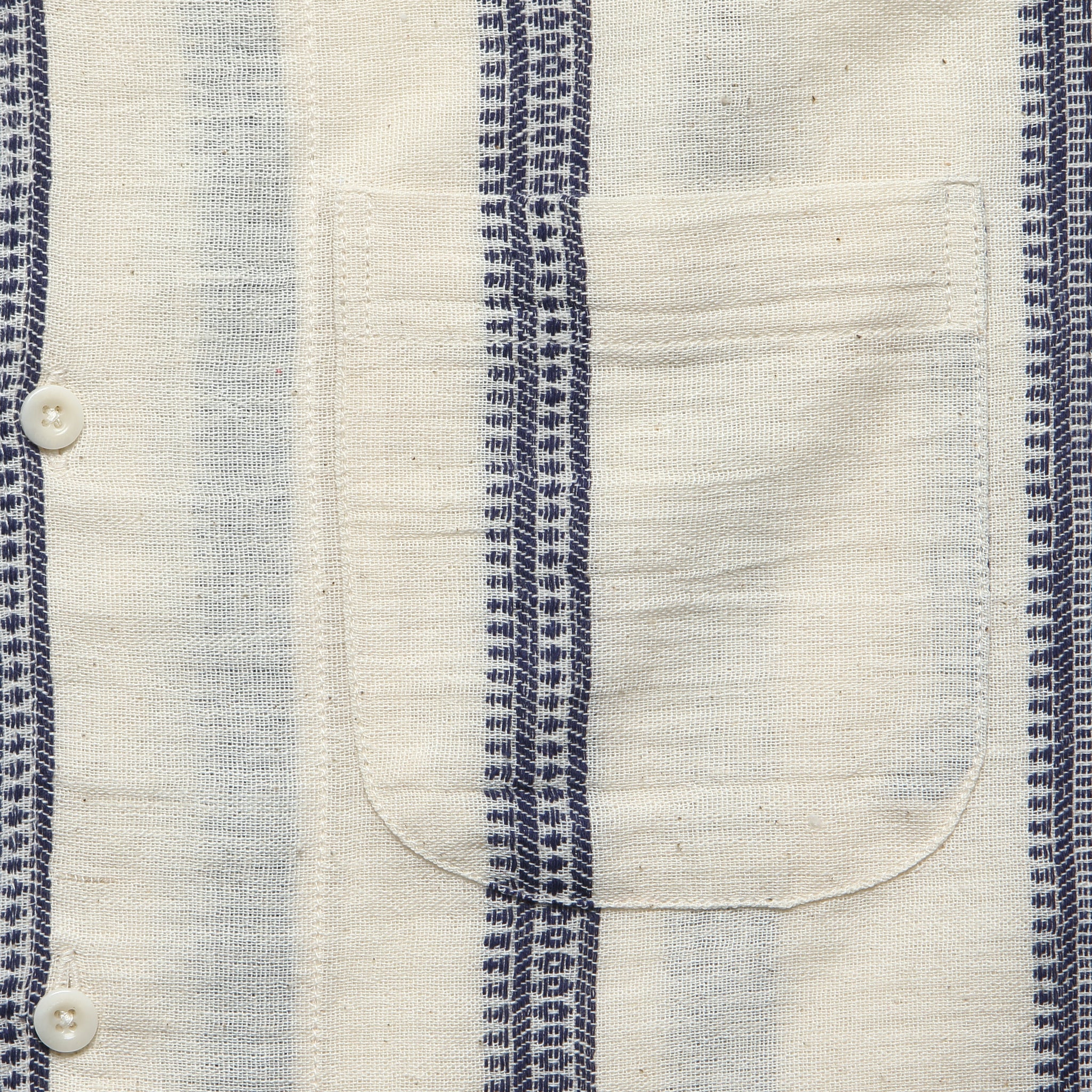 Handloom Striped Shirt - Blue - Image 3