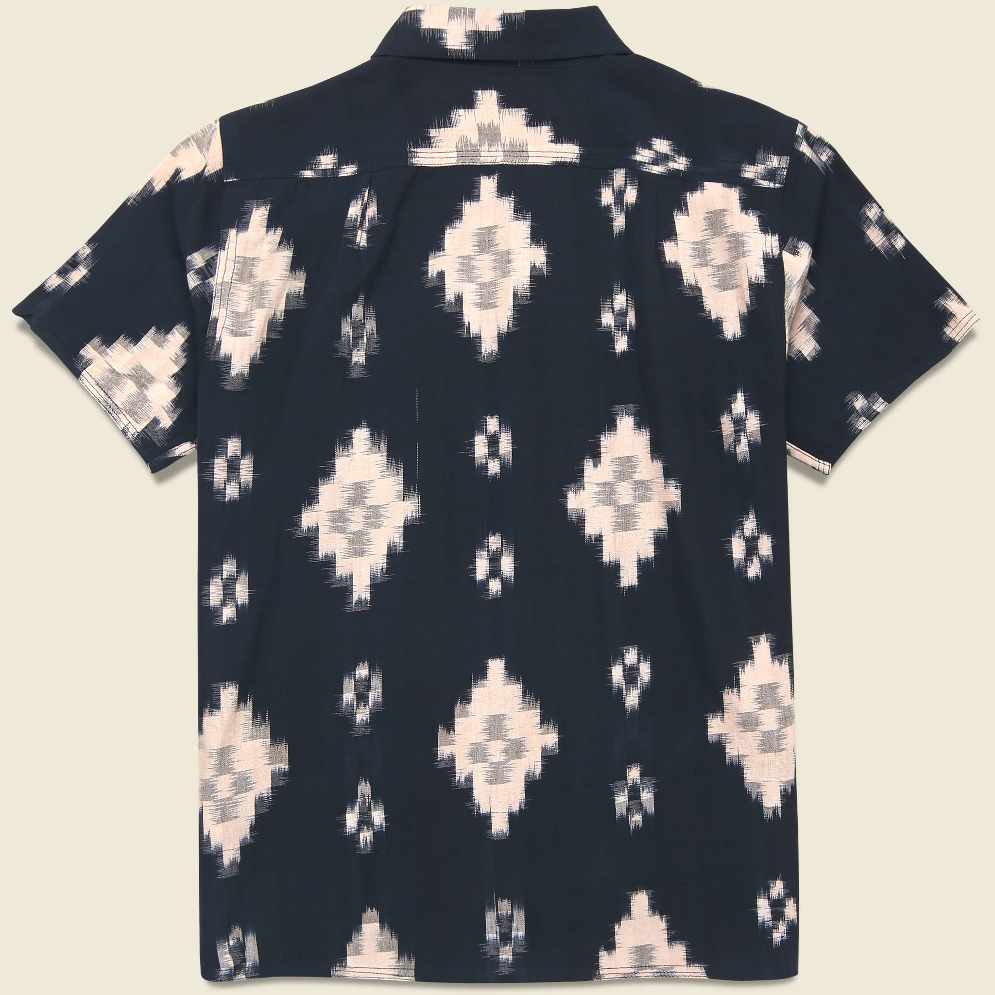 Handwoven Ikat Shirt - Black - Image 2