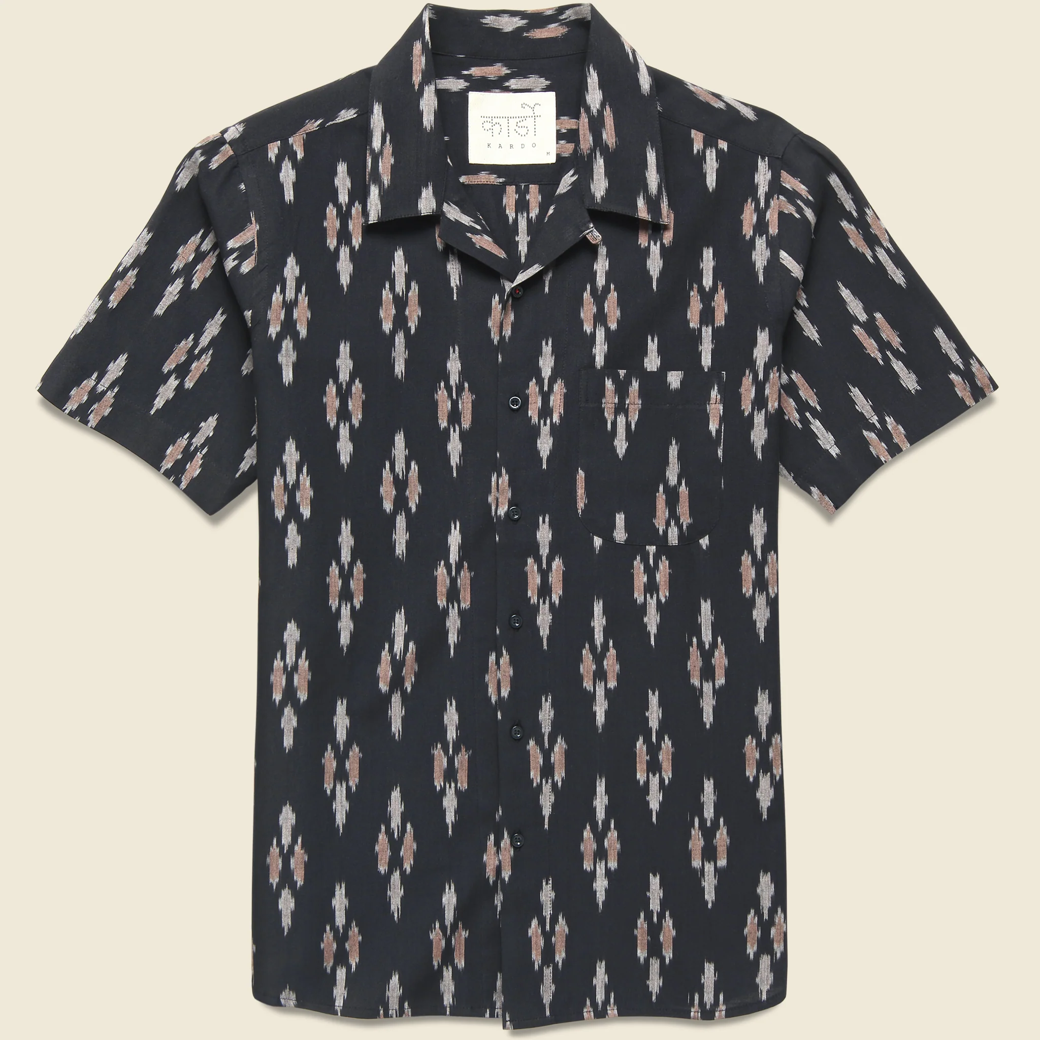 Handwoven Ikat Shirt - Black