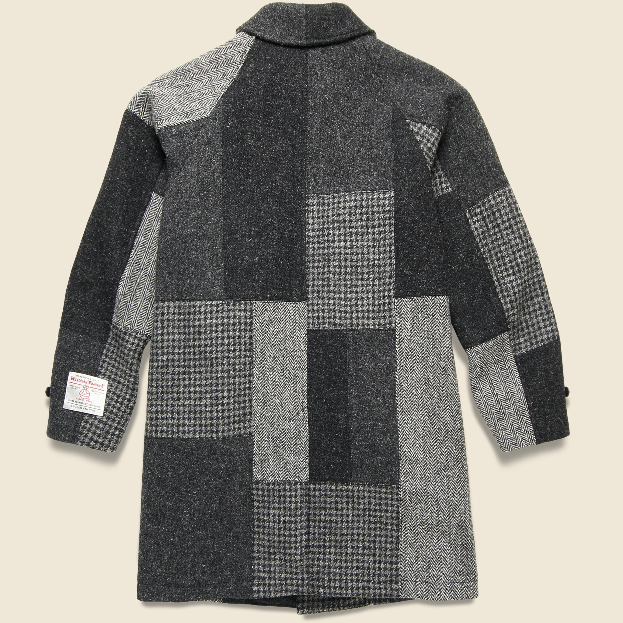Harris Tweed Patchwork Coat - Grey - Image 2