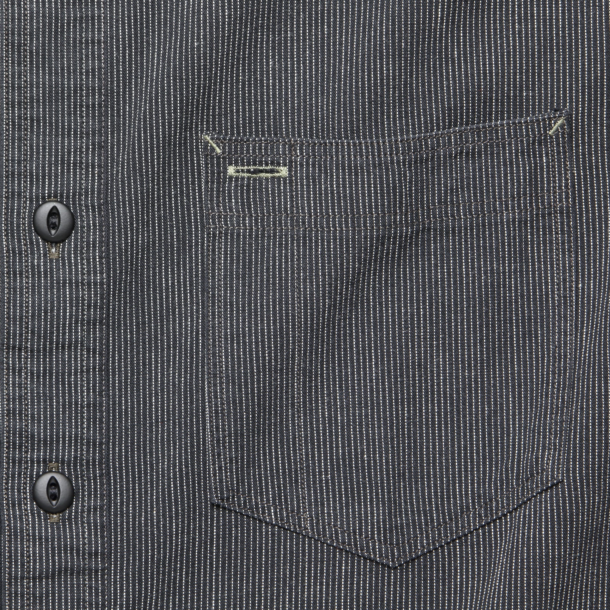 Hartley Workshirt - Black/Cream - Image 3