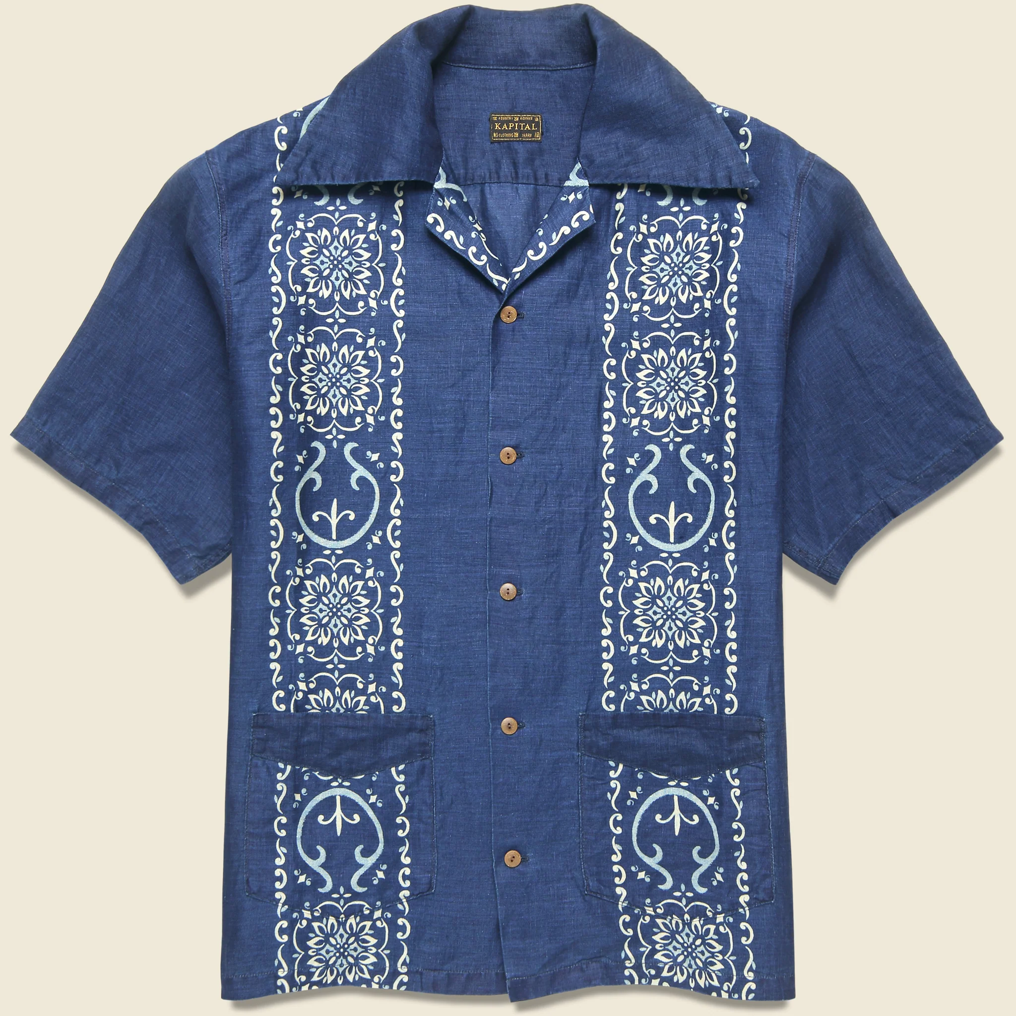 Havananaja Linen Cuba Shirt - Indigo