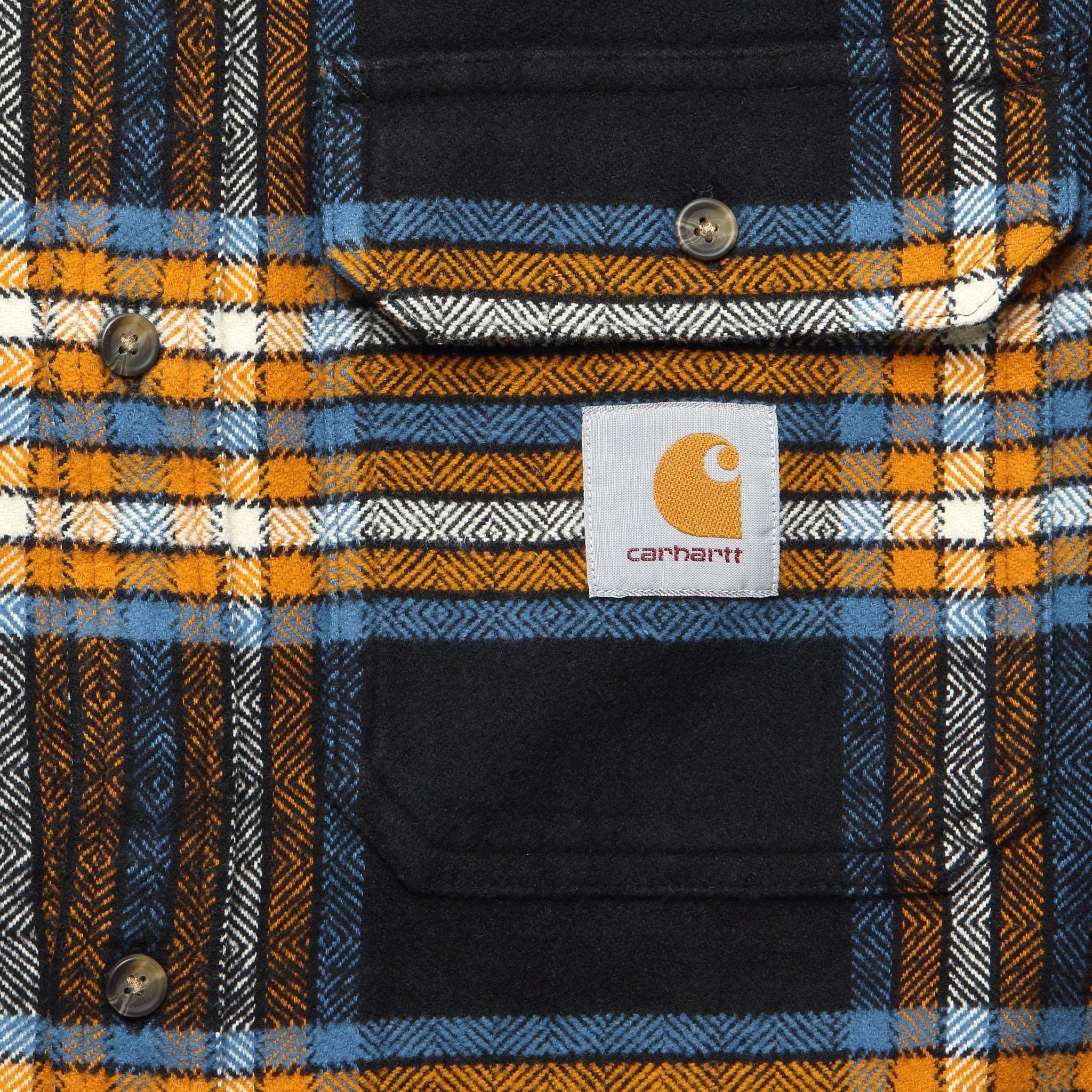 Hawkins Shirt - Hawkins Check Black/Prussian Blue - Image 3