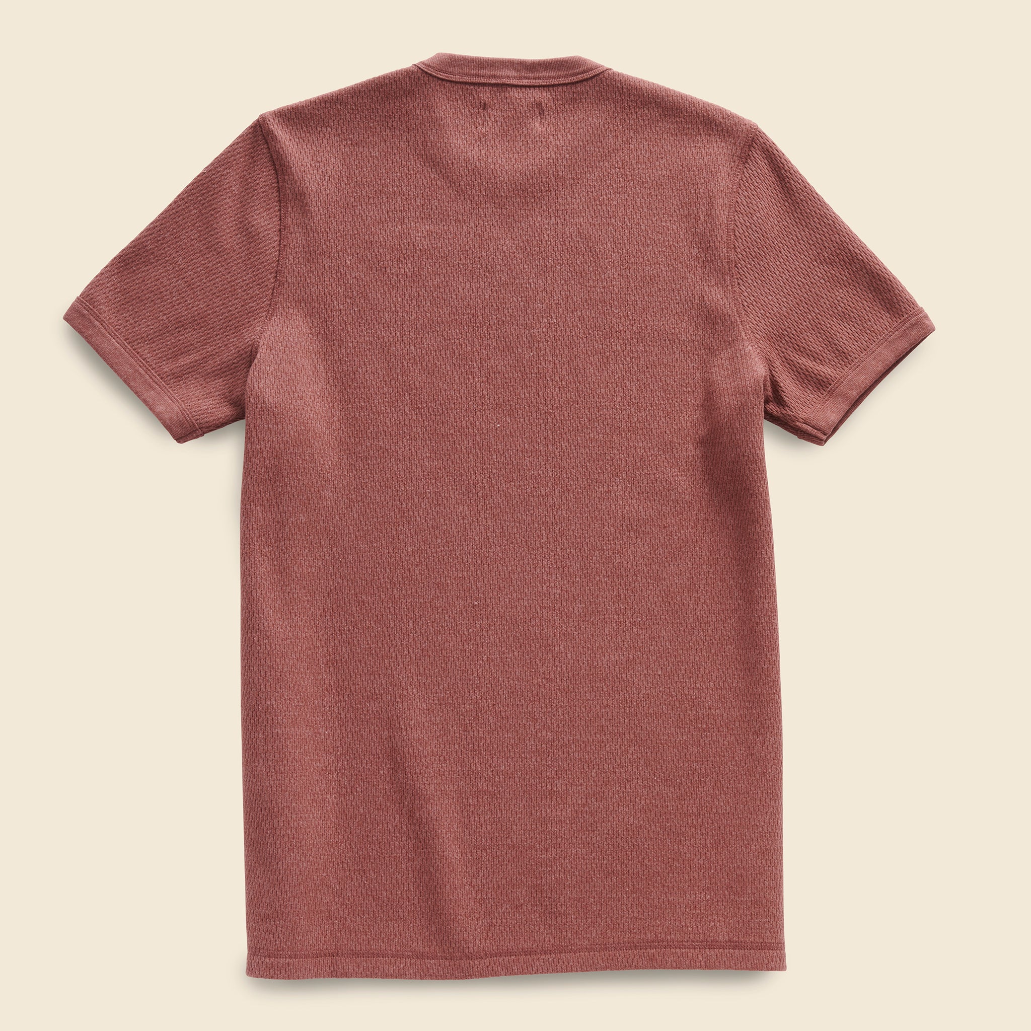 Heavy Bag Waffle Tee - Burgundy - Image 2